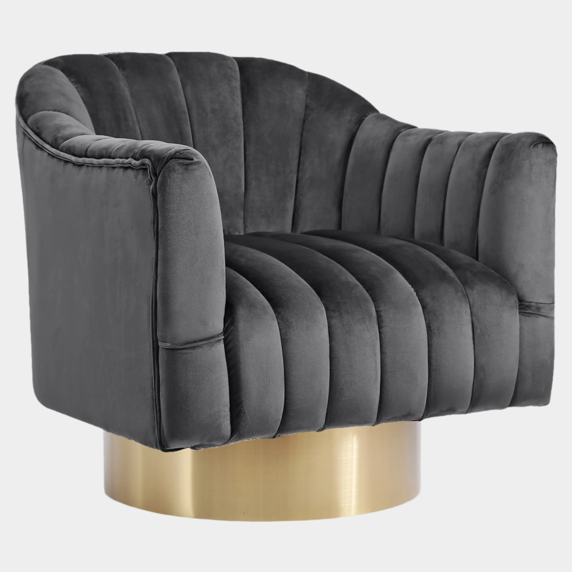 Farrah Velvet Upholstered Swivel Accent Chair