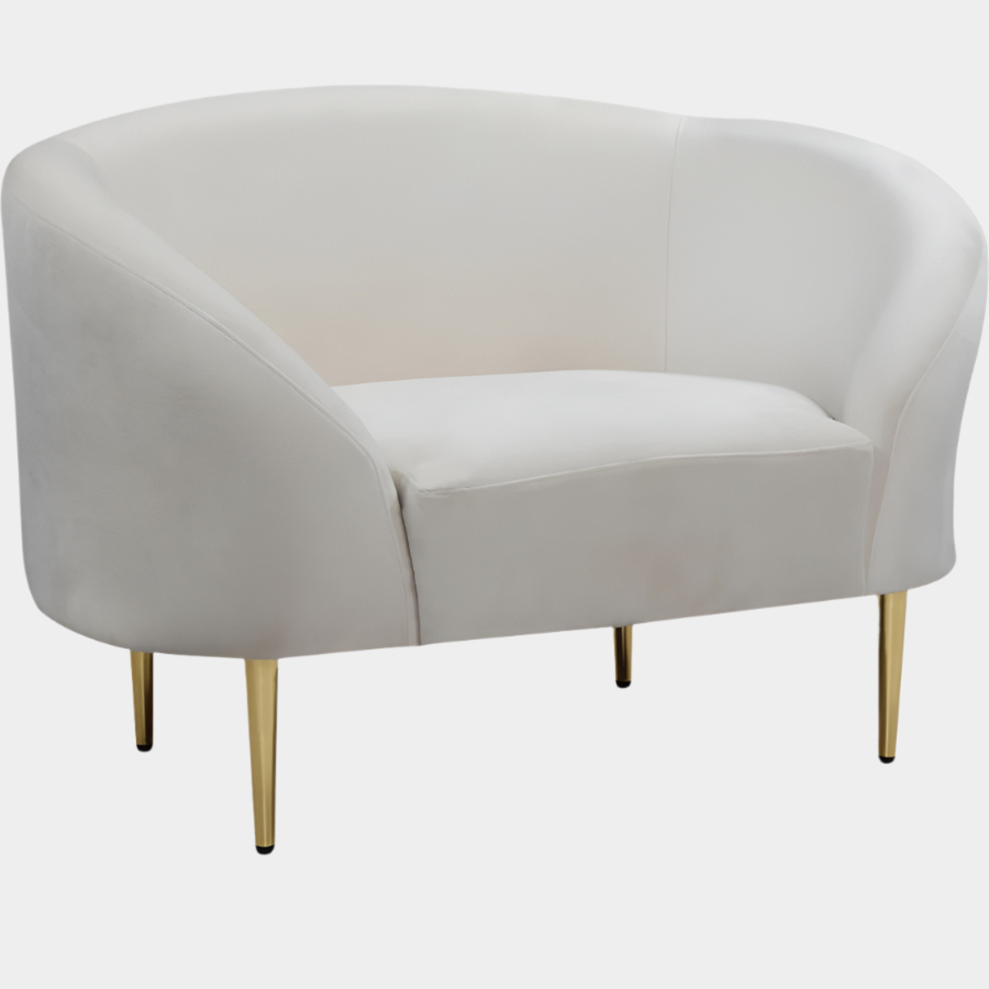 Fauteuil d'appoint rembourré en chenille Vivi