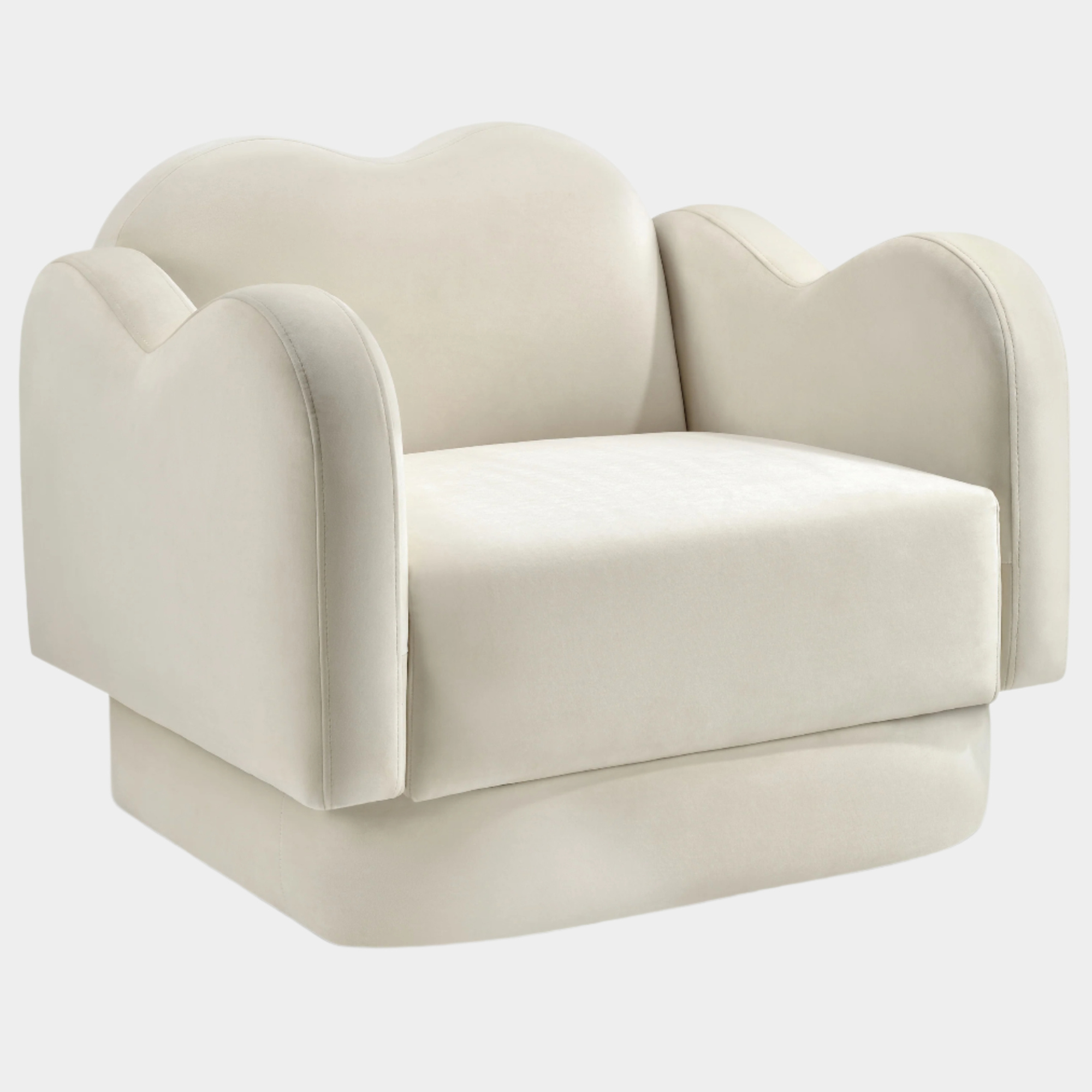Fauteuil d'appoint rembourré en chenille Vivi