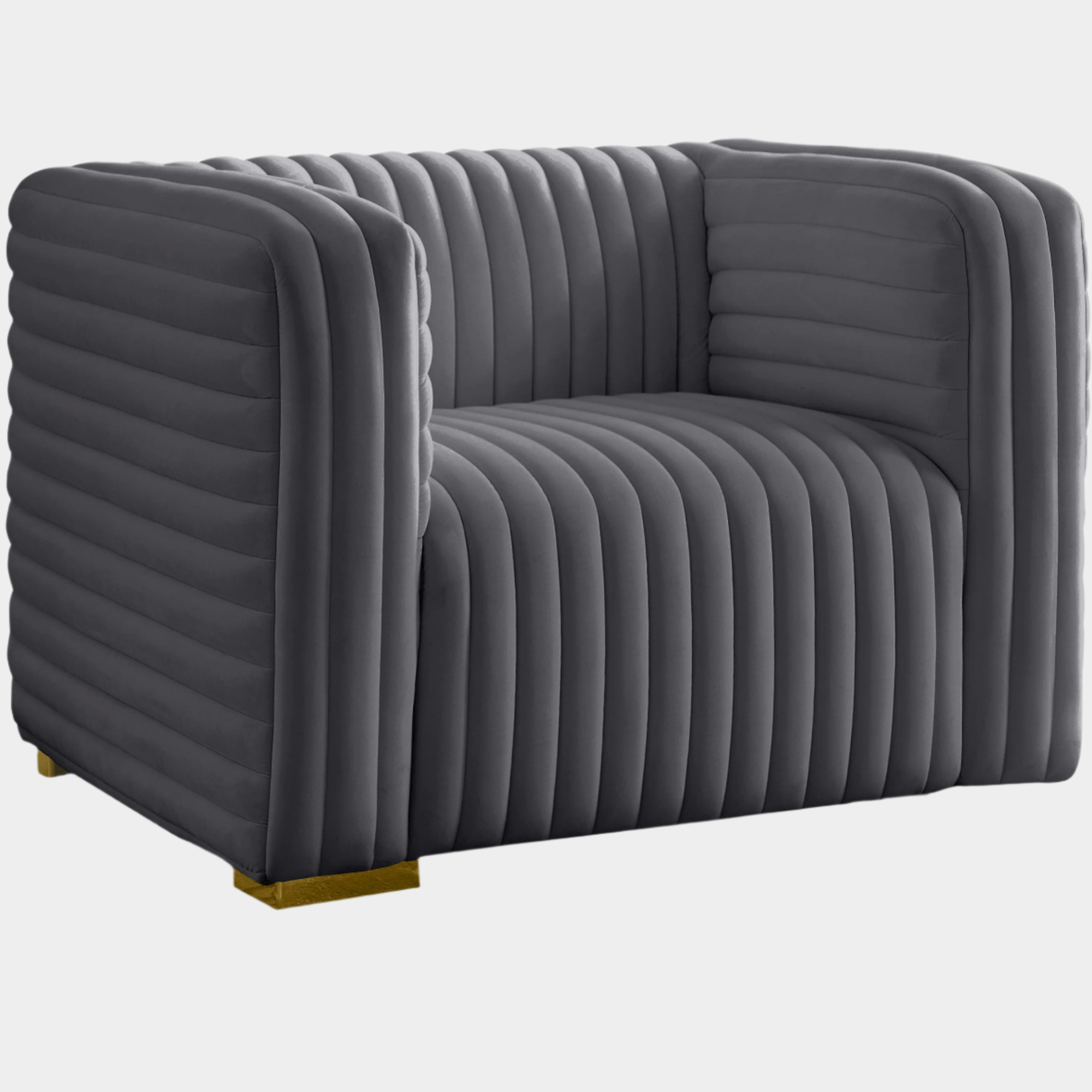 Fauteuil d'appoint rembourré en chenille Vivi