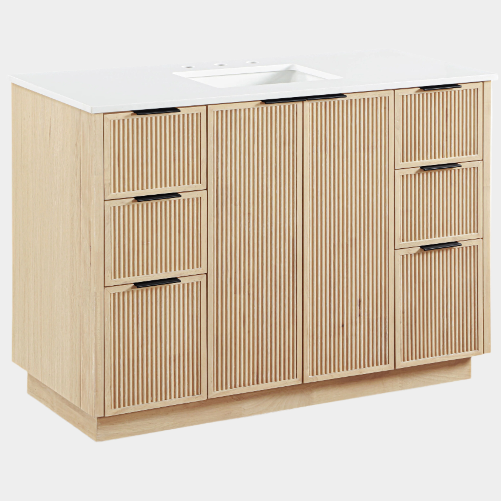 Meuble-lavabo mural pour salle de bain avec lavabo inclus