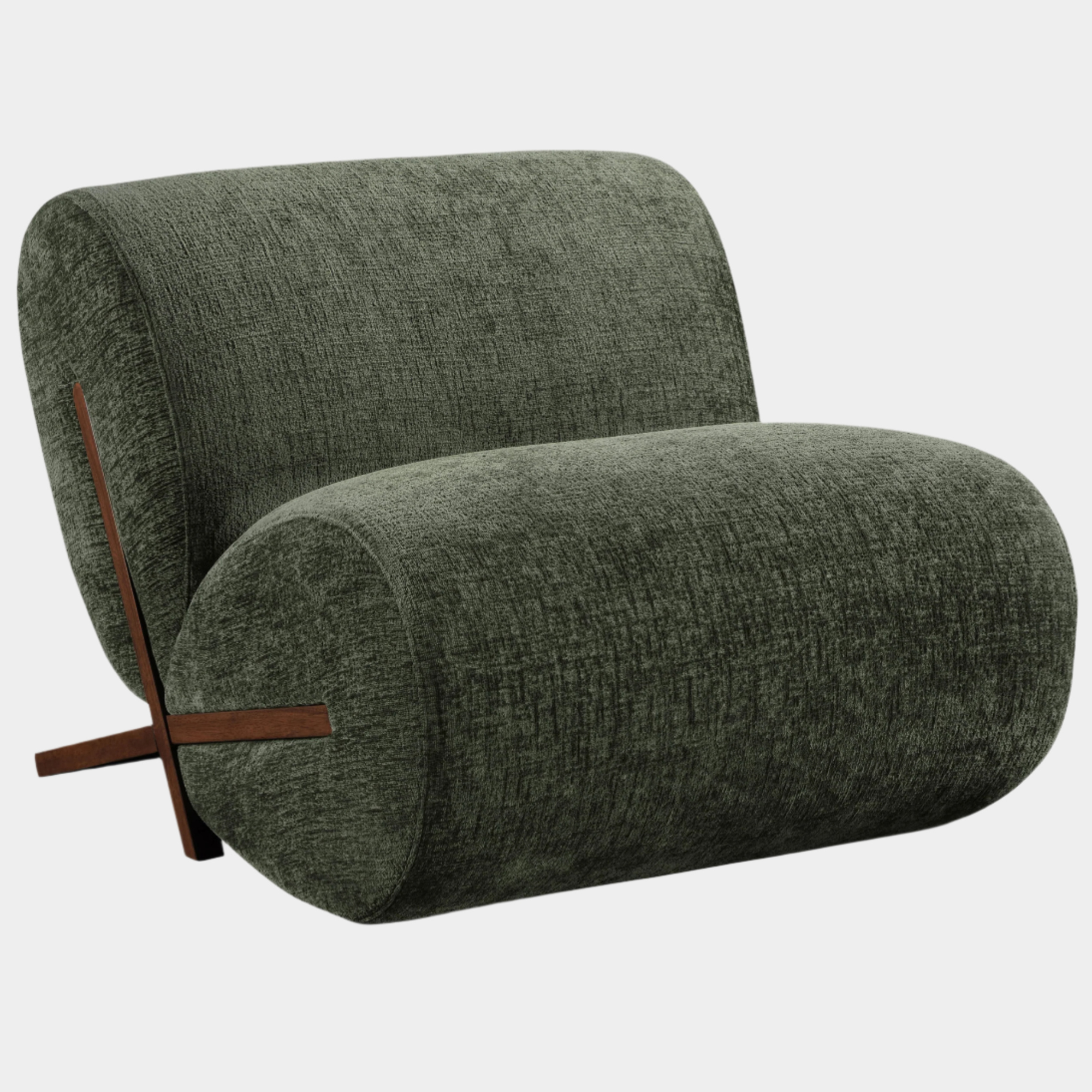 Fauteuil d'appoint rembourré en chenille Vivi