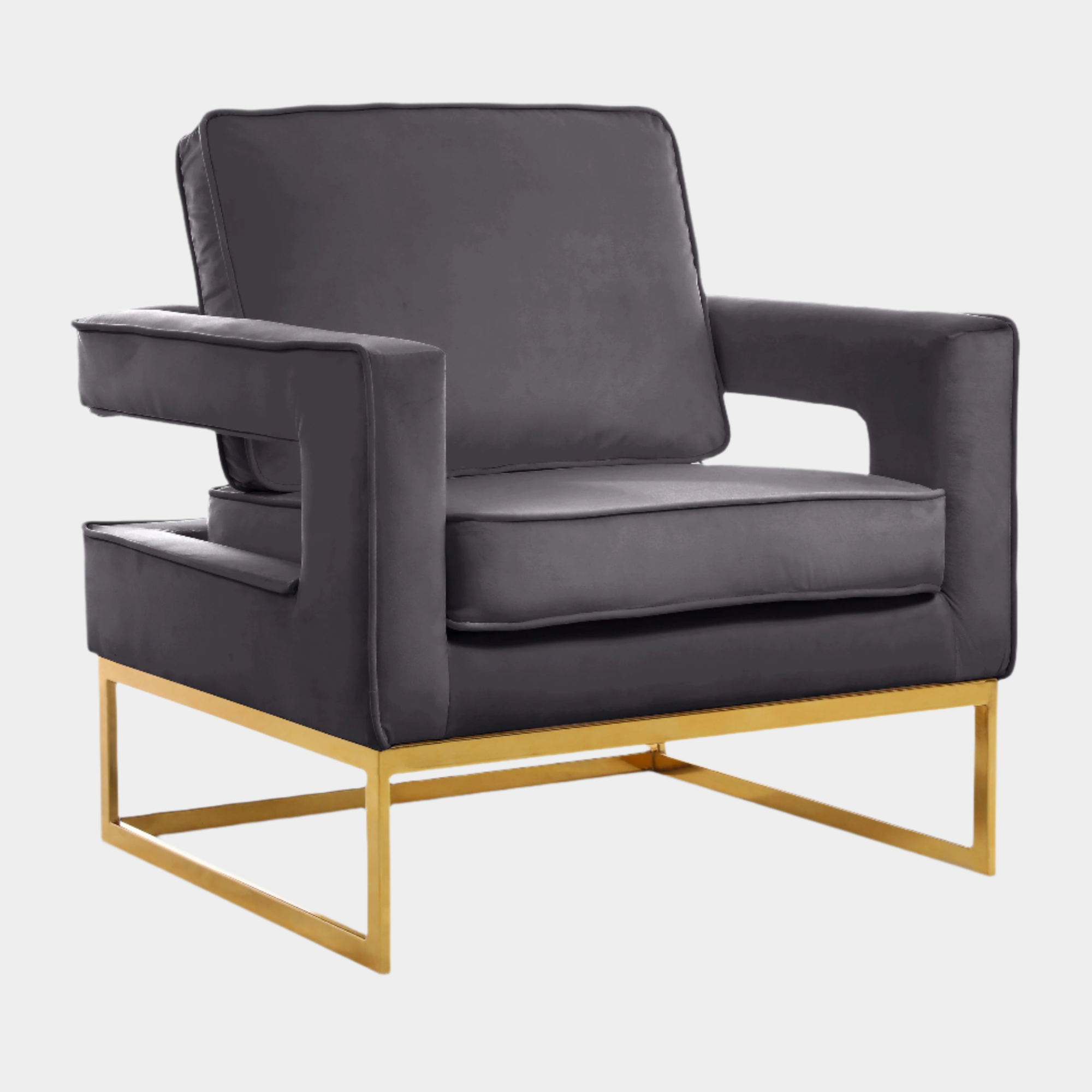 Fauteuil d'appoint rembourré en chenille Vivi