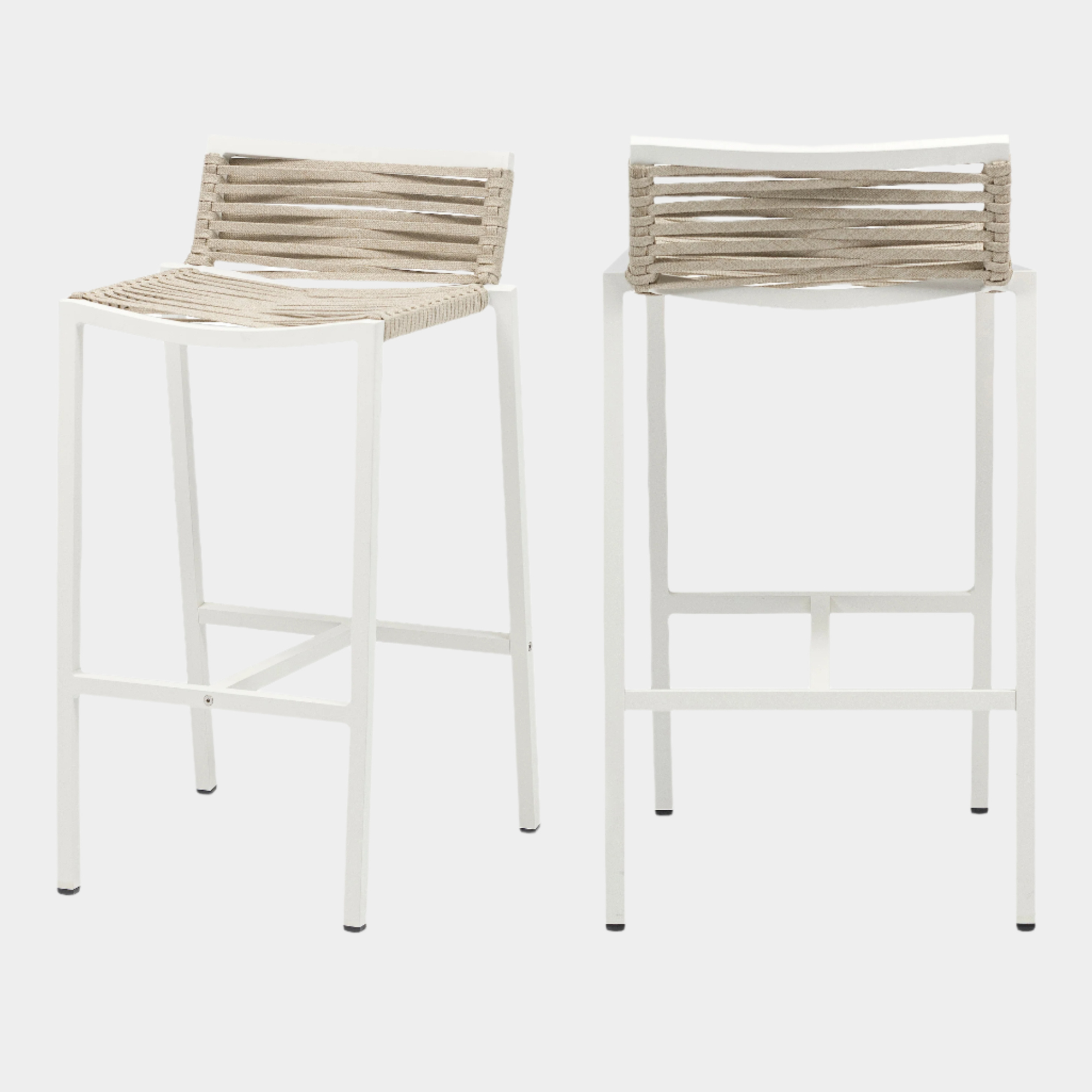 Maldives Mesh And Rope Fabric Outdoor Patio Bar Stool