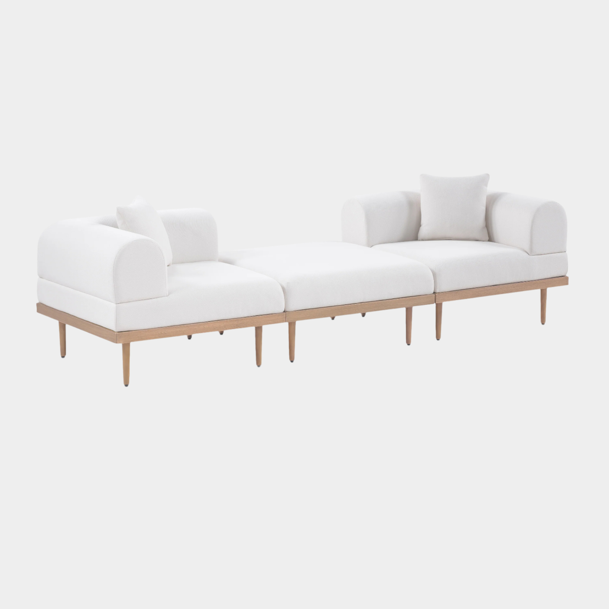 Chaise longue en tissu Orian Teddy