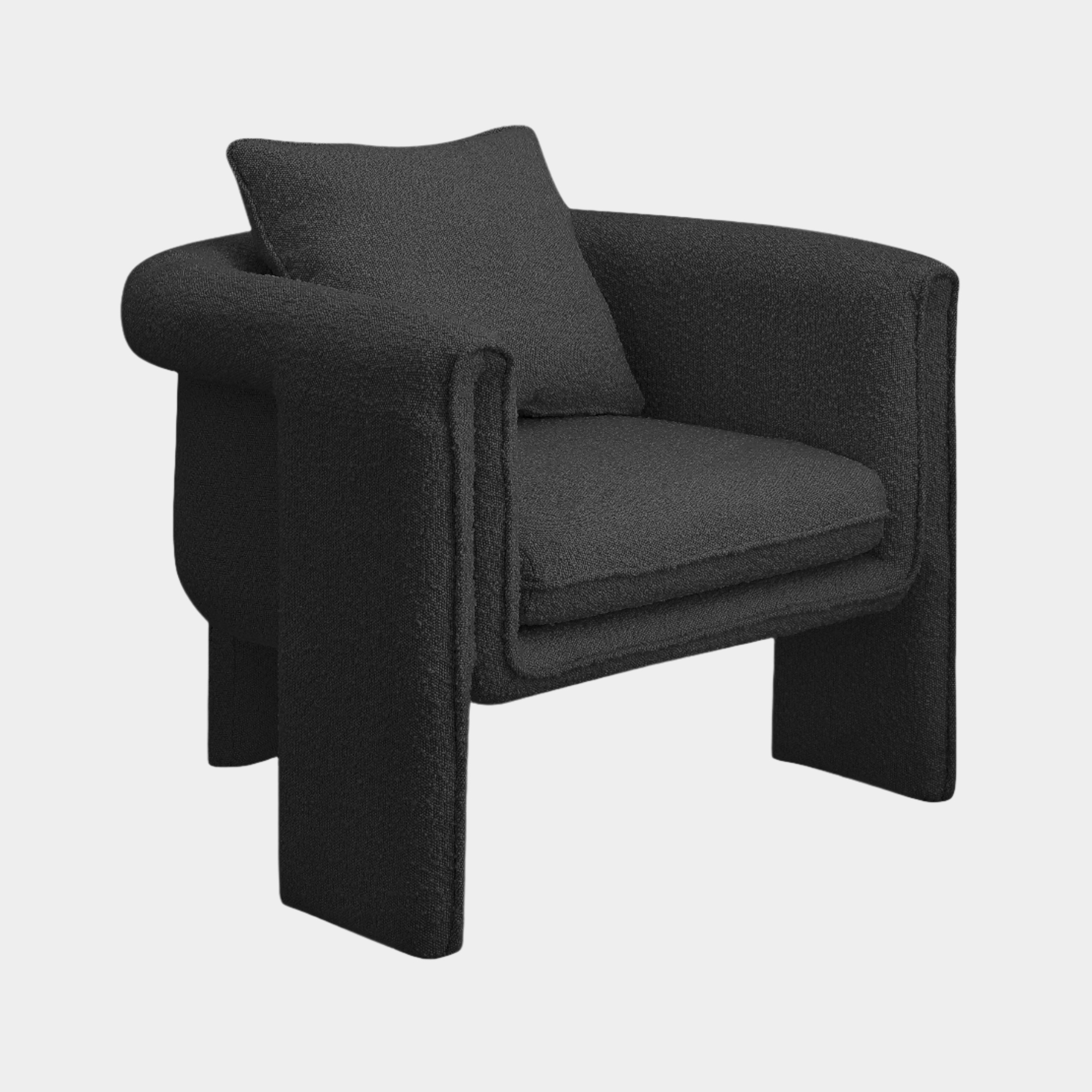 Fauteuil d'appoint rembourré en chenille Vivi