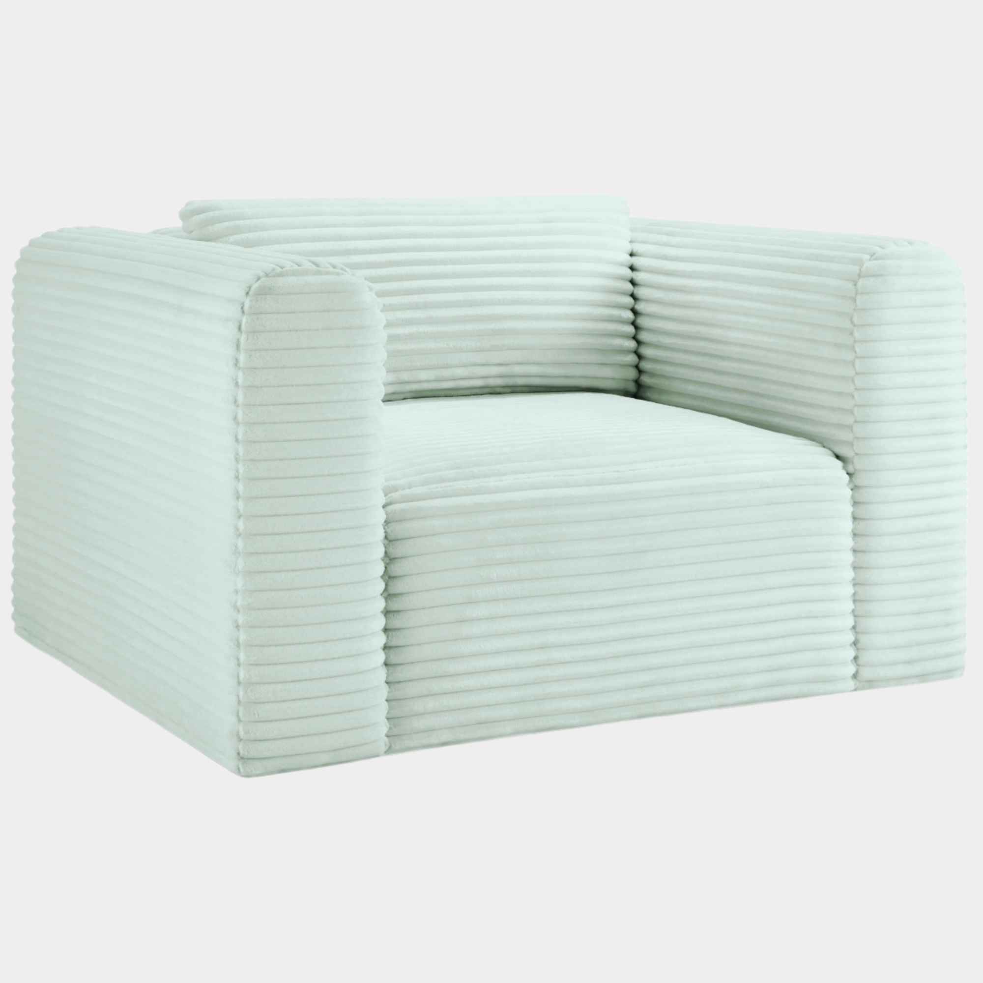 Shaggy Corduroy Performance Fabric Upholstered Accent Chair