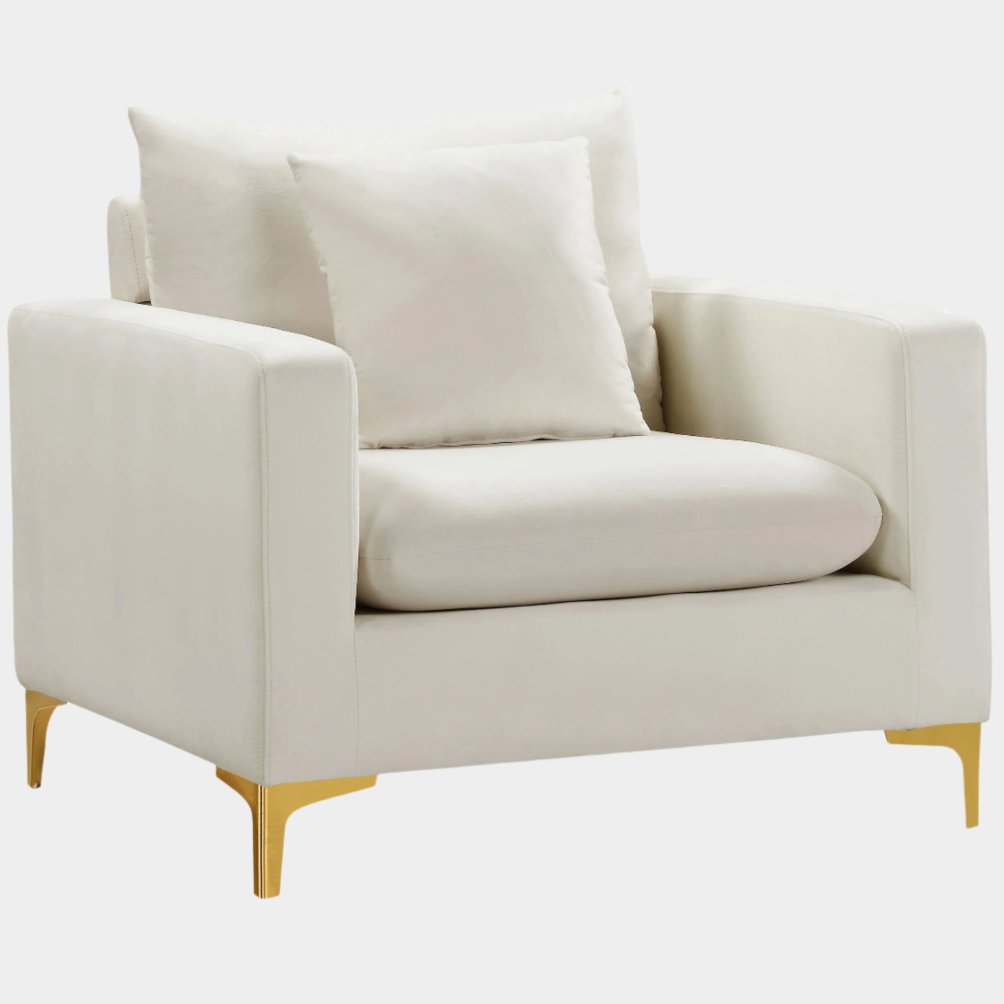 Fauteuil d'appoint rembourré en chenille Vivi