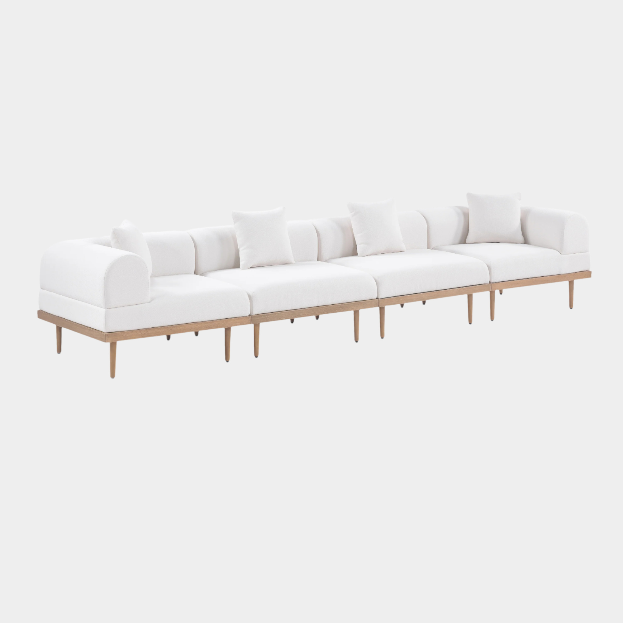 Chaise longue en tissu Orian Teddy