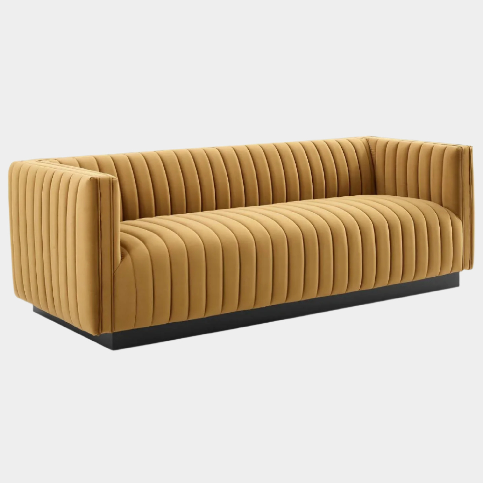 Conjure Channel Tufted Velvet Sofa