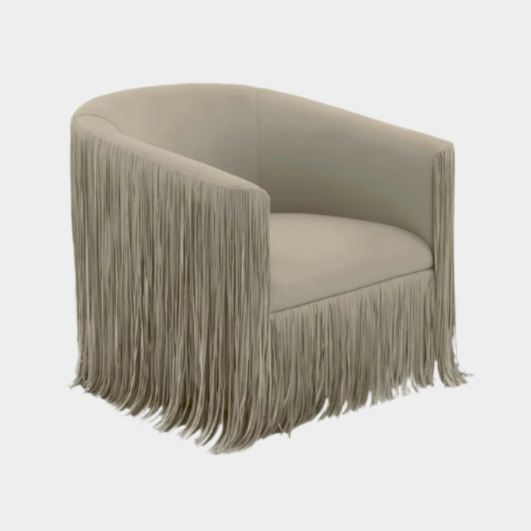 Chaise pivotante Shag Me Grey Performance en cuir végétalien