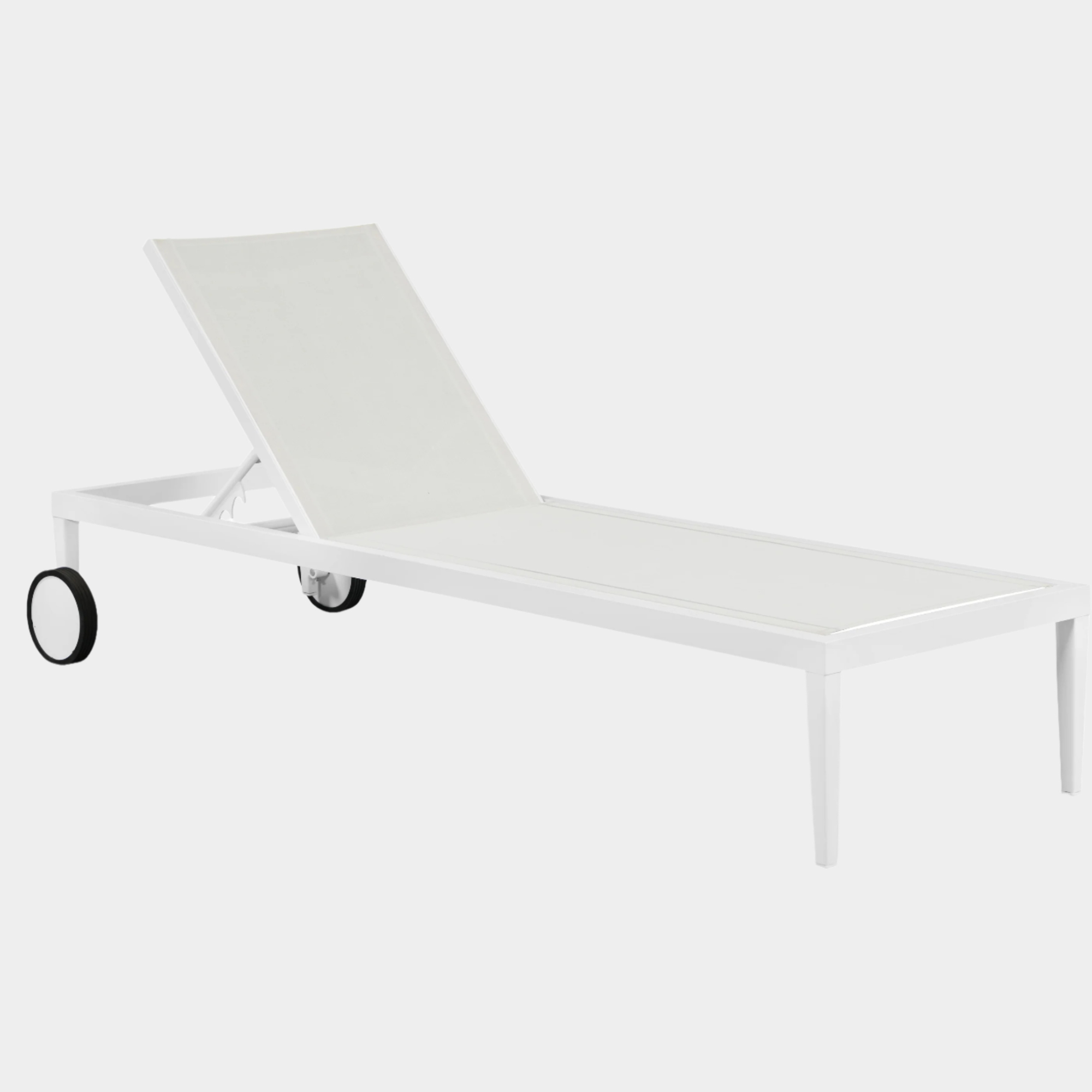 Nizuc Mesh Water Resistant Fabric Outdoor Patio Adjustable Sun Chaise Lounge Chair