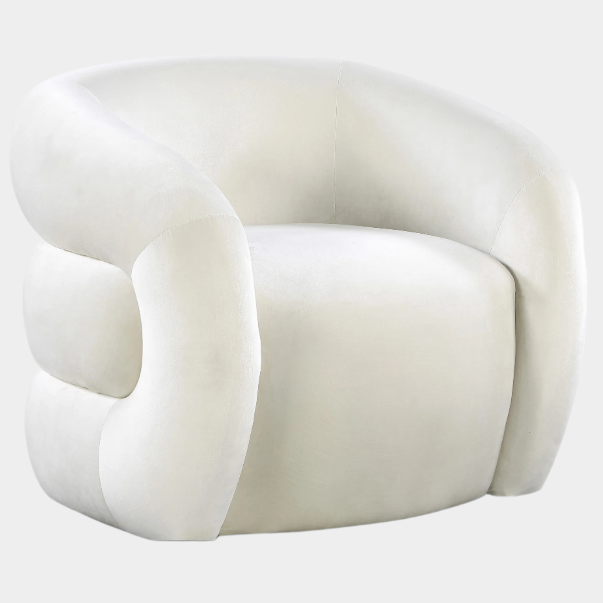 Fauteuil d'appoint rembourré en chenille Vivi