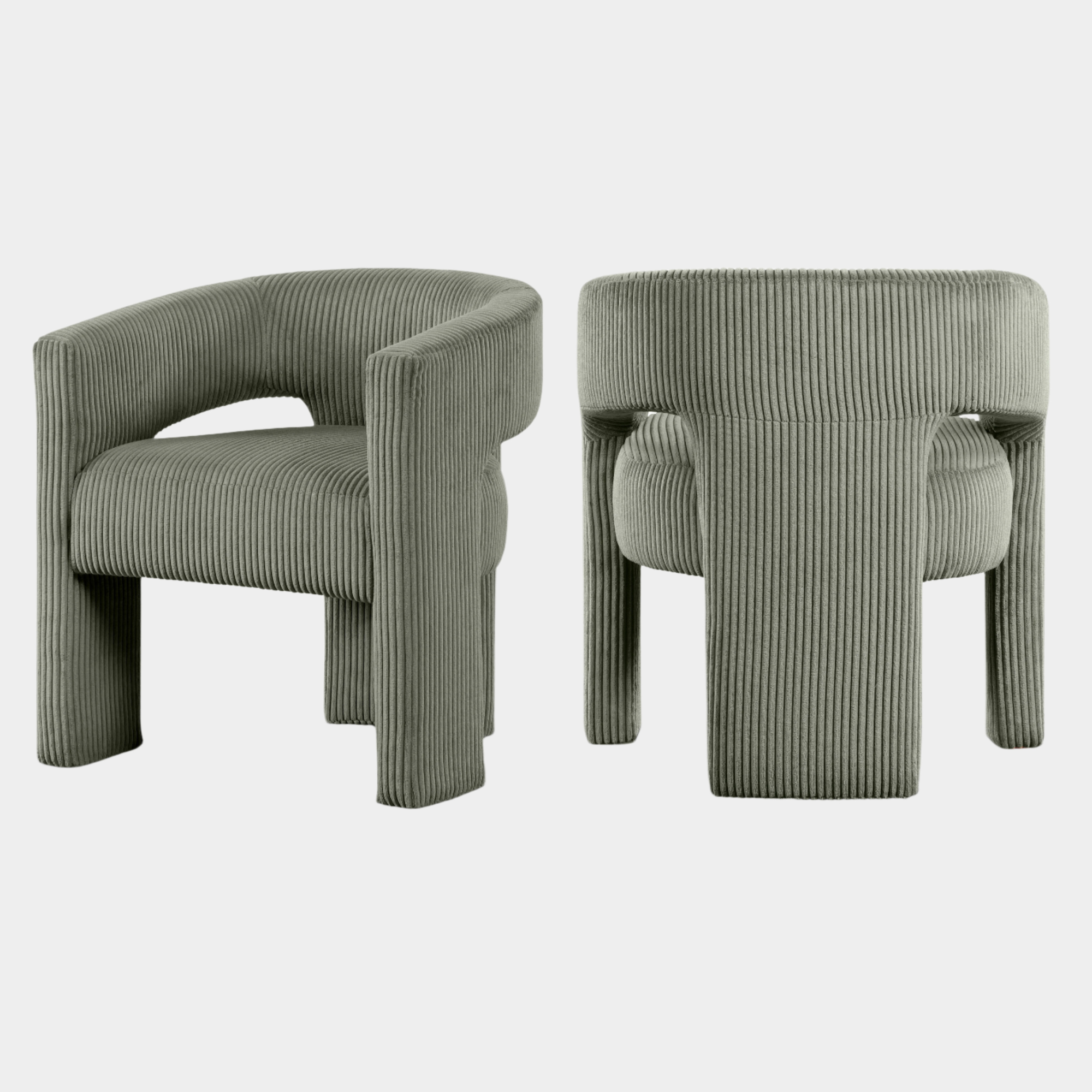 Fauteuil d'appoint rembourré en chenille Vivi