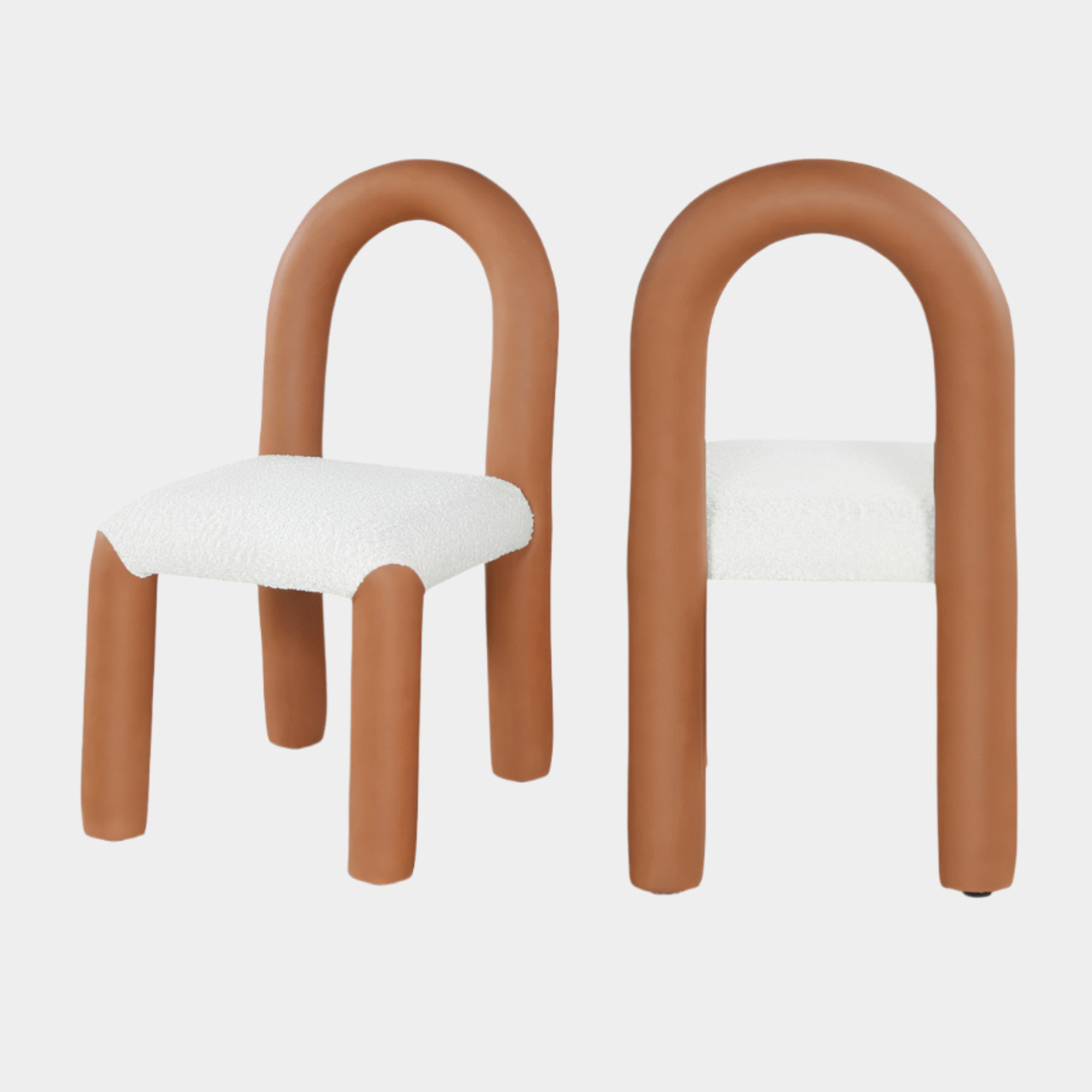 Fauteuil d'appoint rembourré en chenille Vivi