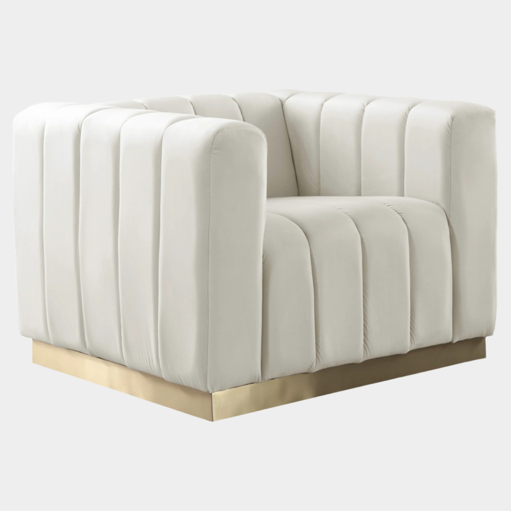 Fauteuil d'appoint rembourré en chenille Vivi