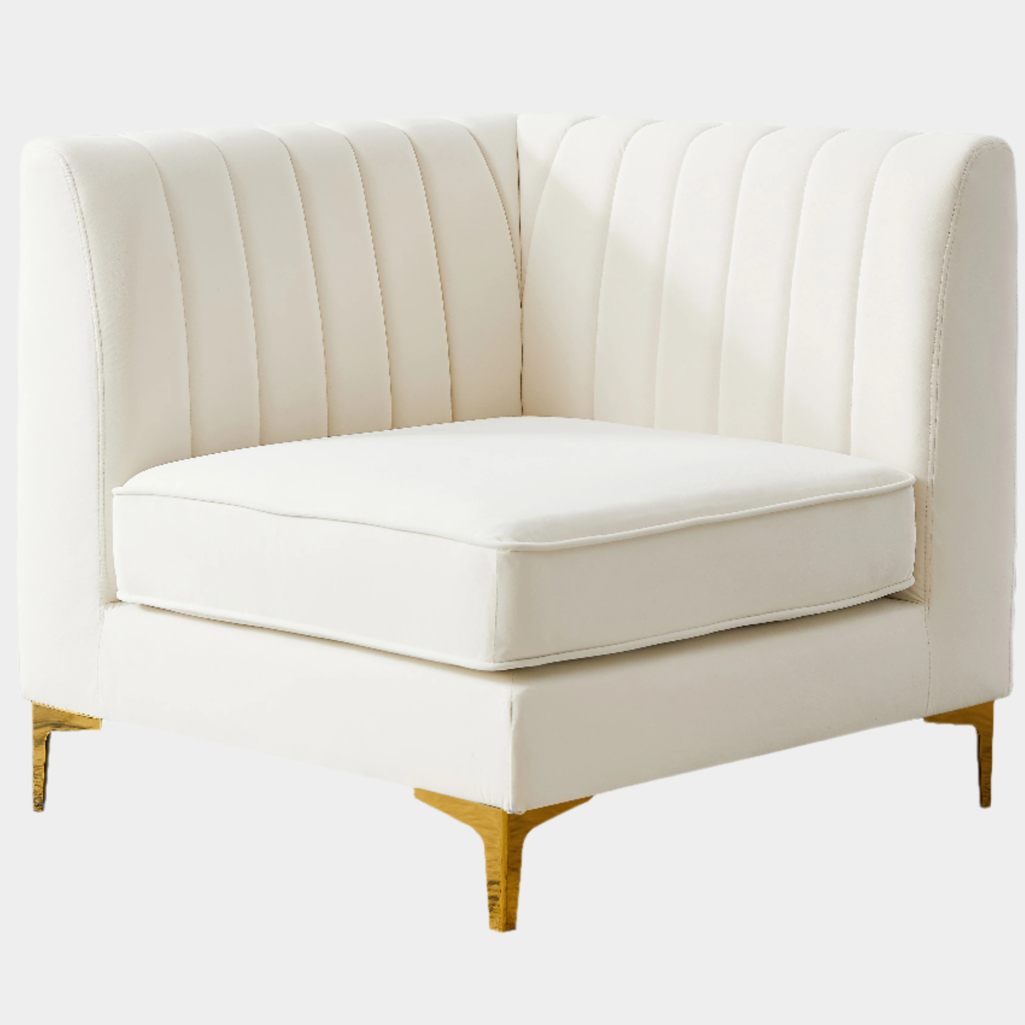 Fauteuil d'appoint rembourré en chenille Vivi