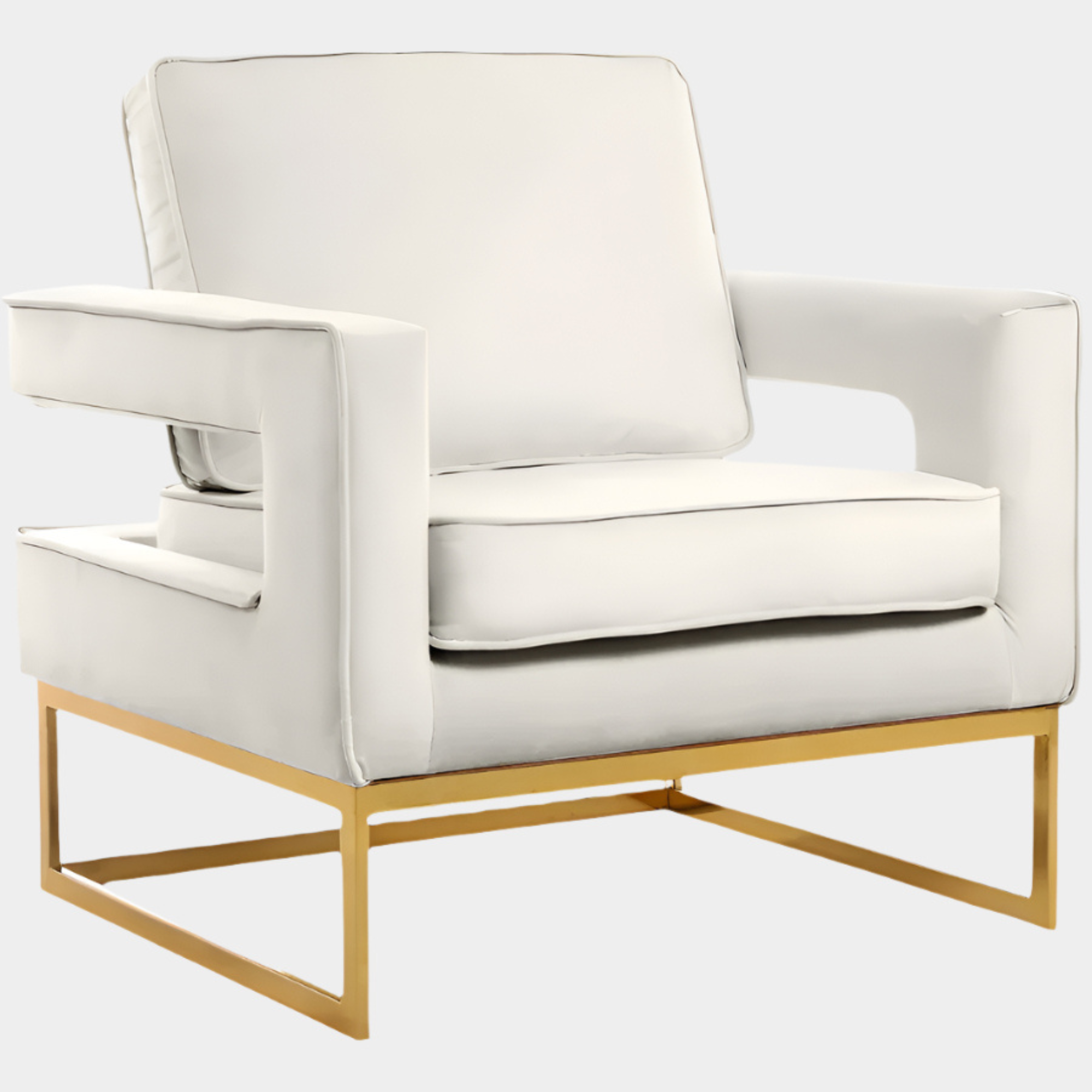 Fauteuil d'appoint rembourré en chenille Vivi