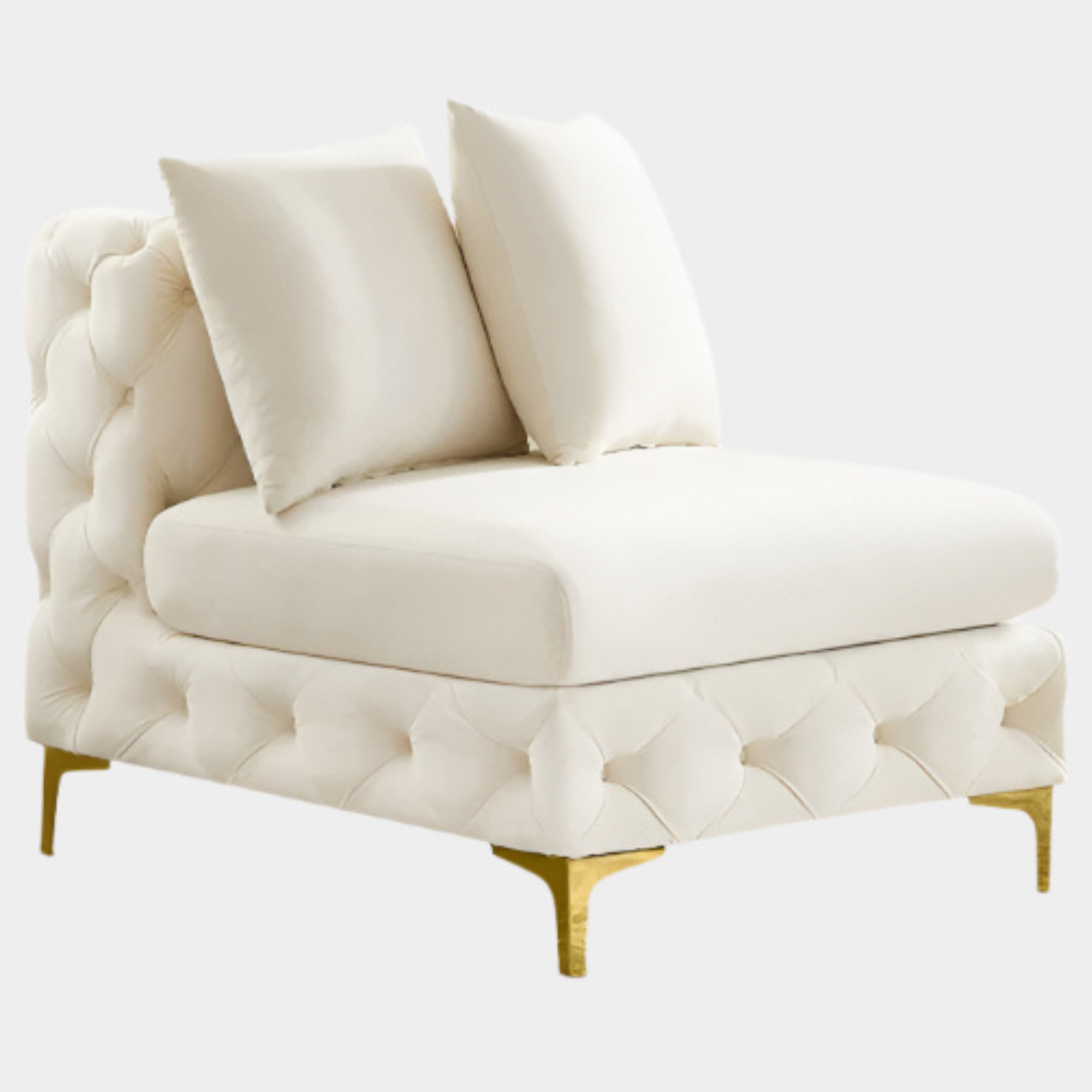 Fauteuil d'appoint rembourré en chenille Vivi
