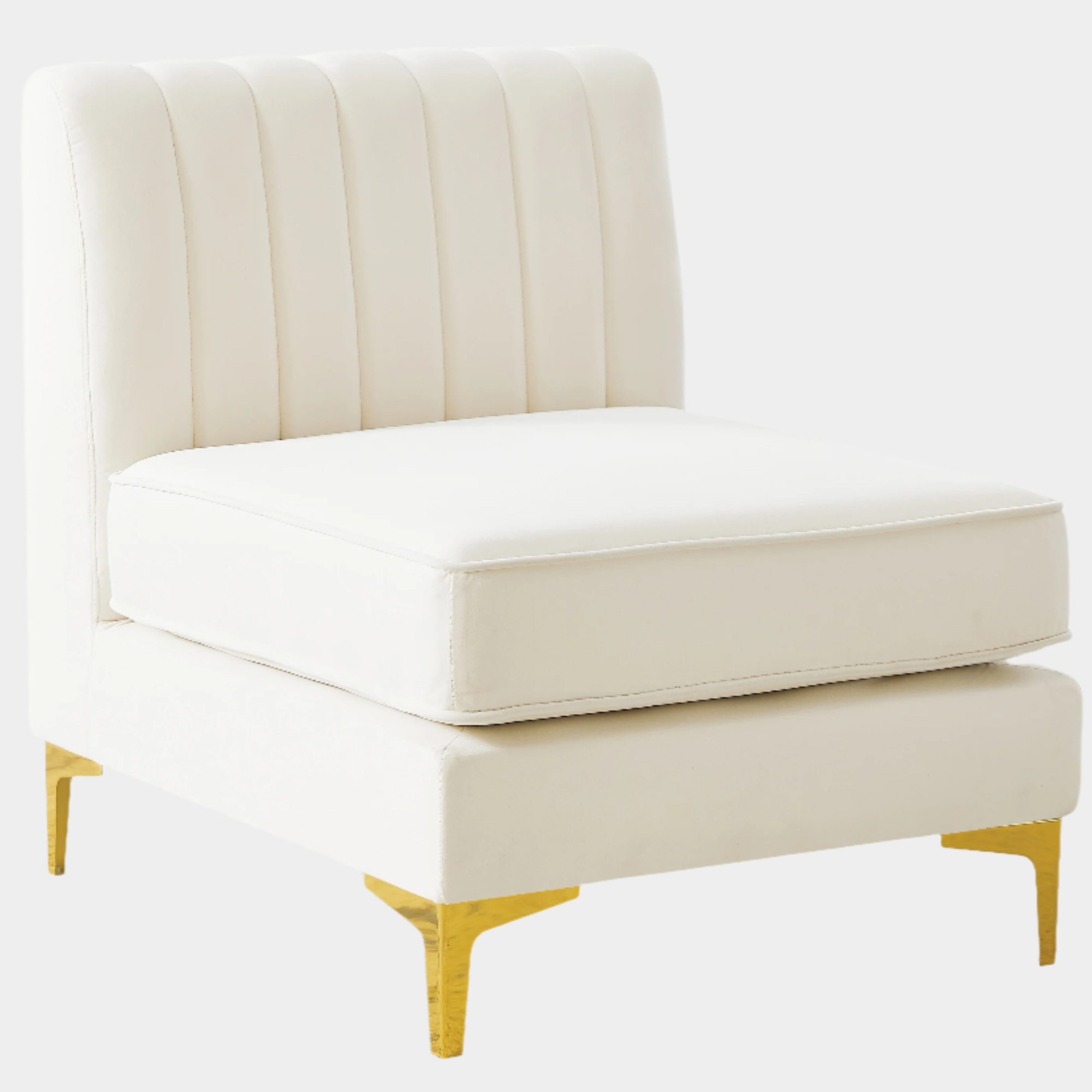 Fauteuil d'appoint rembourré en chenille Vivi