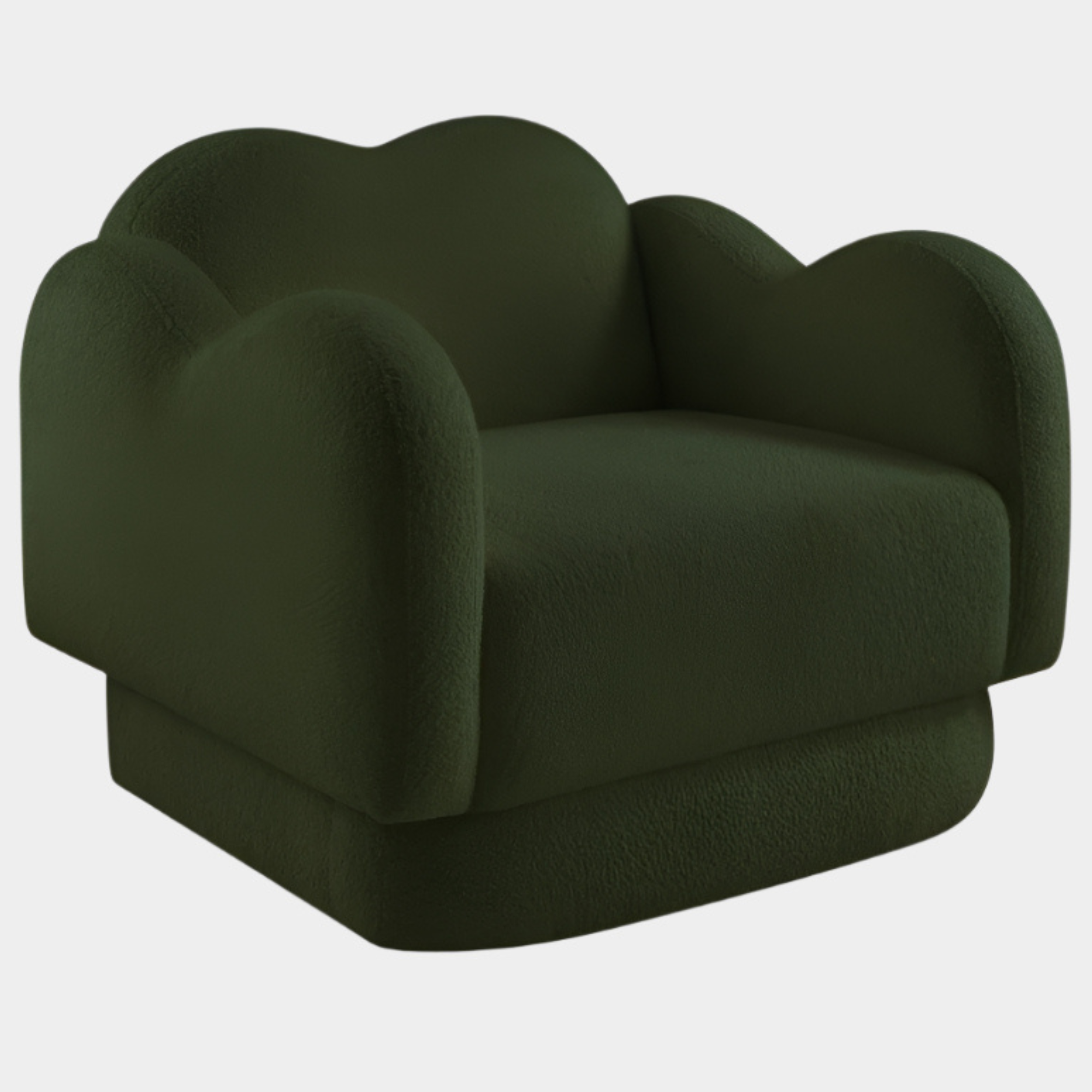 Fauteuil d'appoint rembourré en chenille Vivi