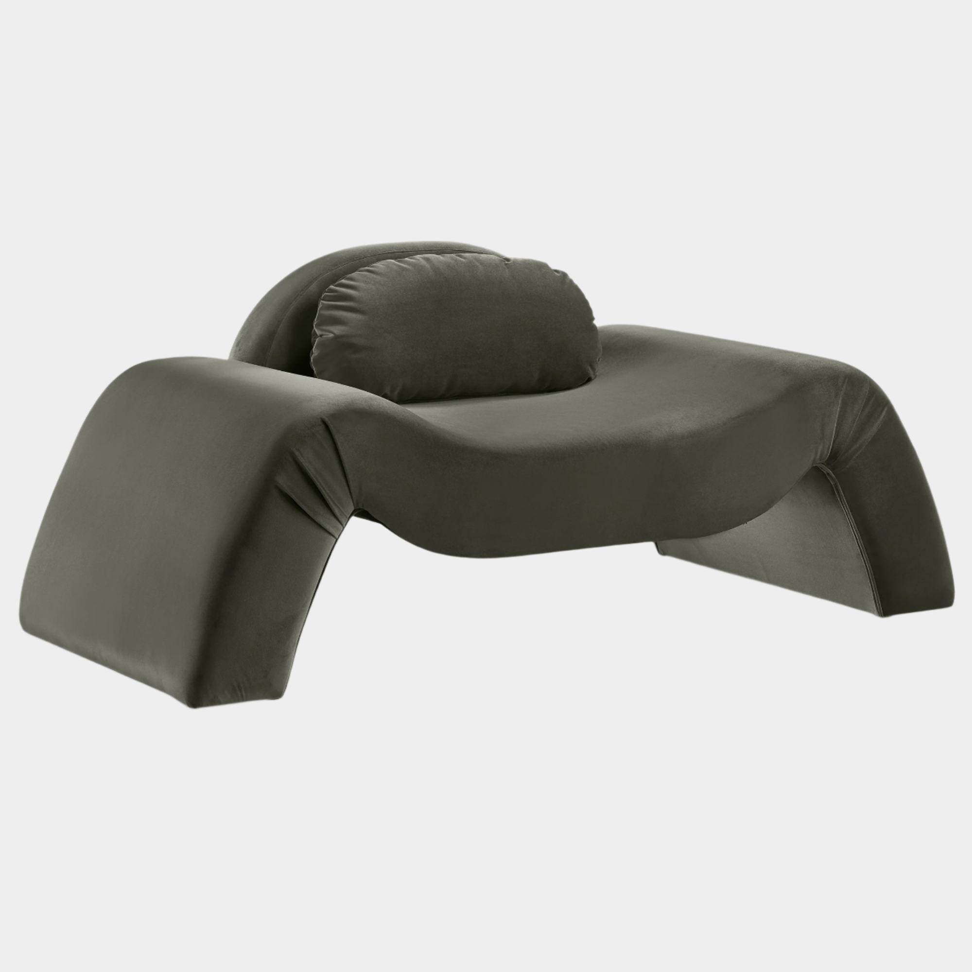 Fauteuil d'appoint rembourré en chenille Vivi