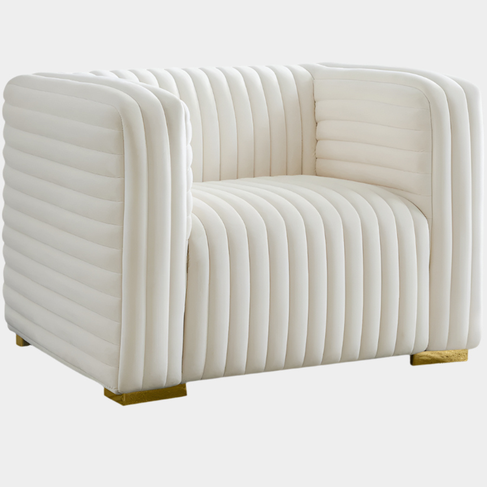 Fauteuil d'appoint rembourré en chenille Vivi
