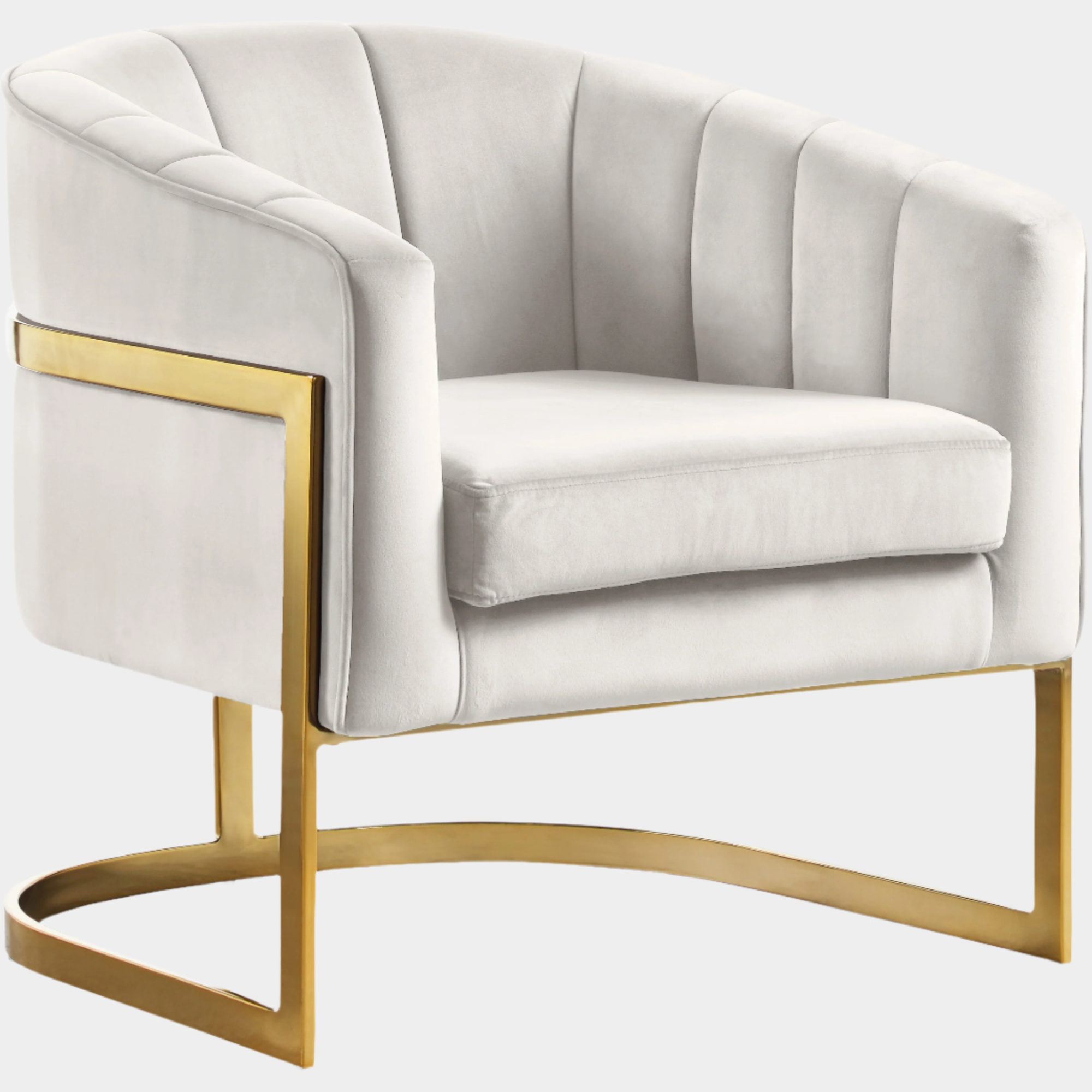 Fauteuil d'appoint rembourré en chenille Vivi