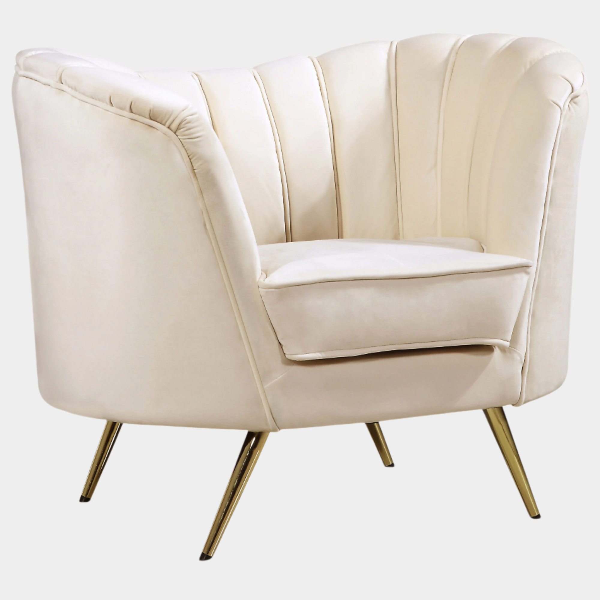 Fauteuil d'appoint rembourré en chenille Vivi