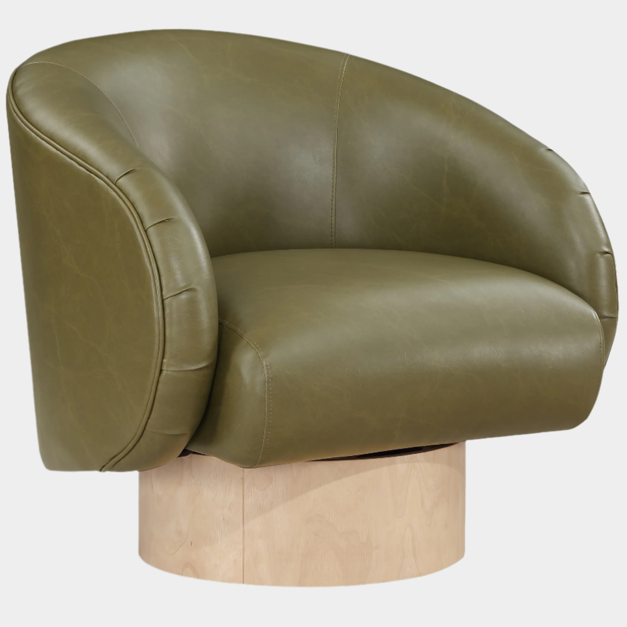 Gibson Vegan Leather Upholstered Swivel Accent Chair