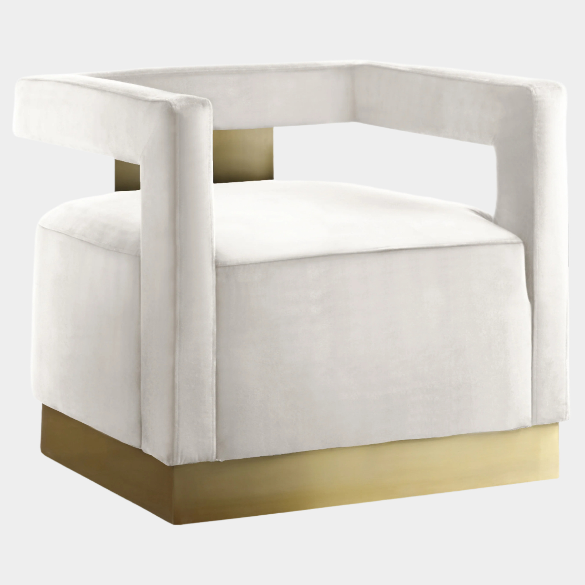 Armani Velvet Upholstered Accent Chair