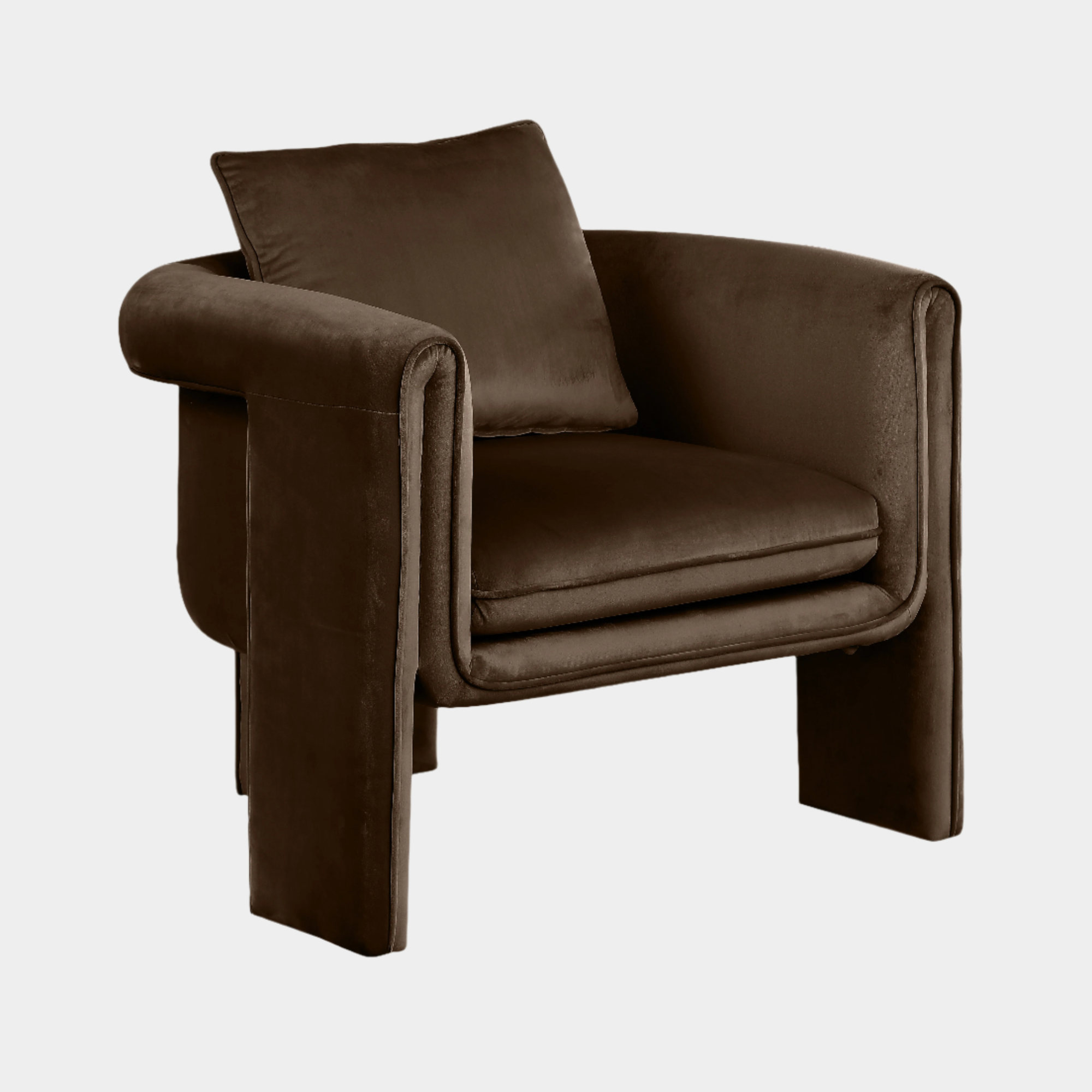 Fauteuil d'appoint rembourré en chenille Vivi