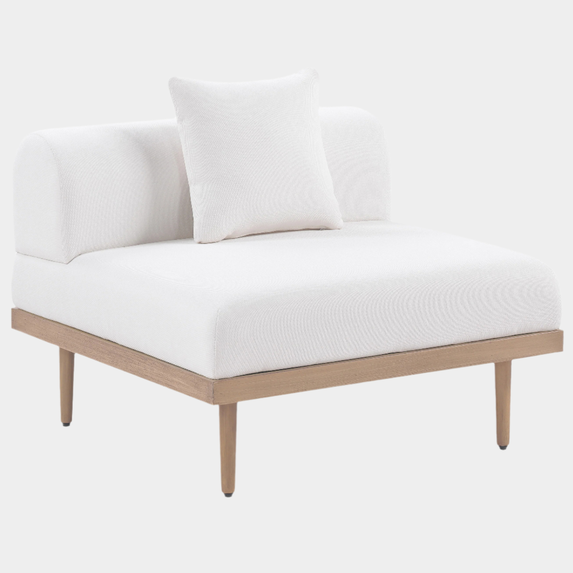 Laguna Resilient Water Resistant Fabric Upholstered Outdoor Patio Modular Armless Chair
