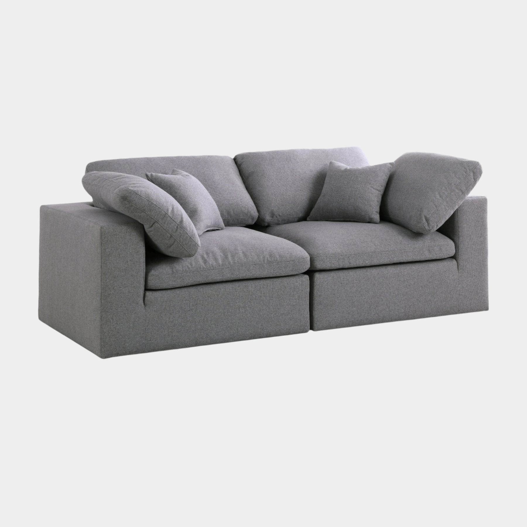 Canapé modulaire de luxe en tissu texturé Serene Linen