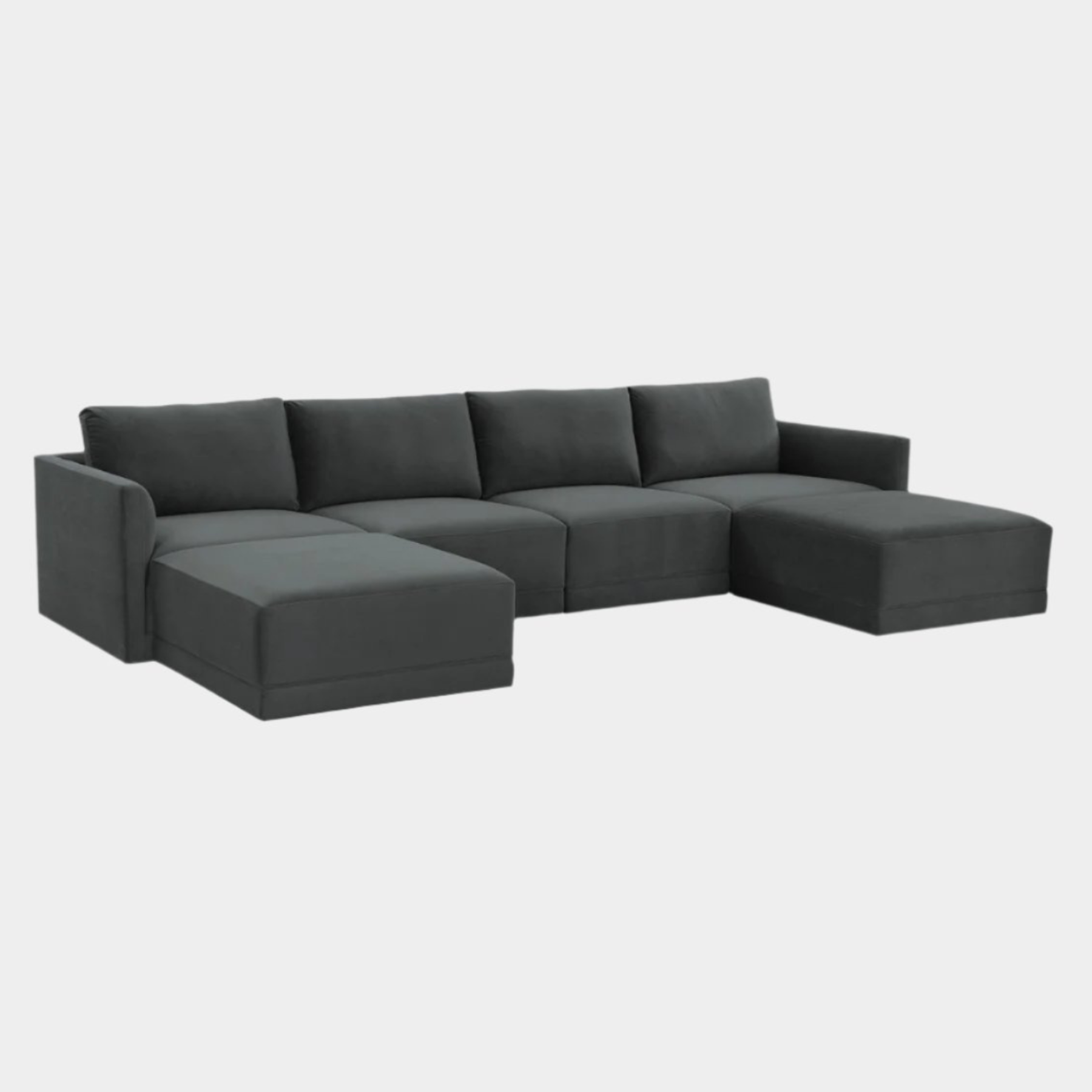 Sectionnel modulaire en U Willow Charcoal
