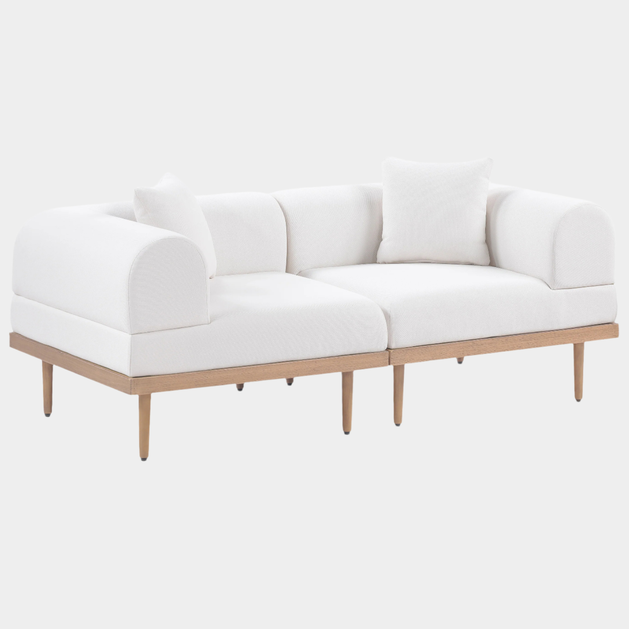 Chaise longue en tissu Orian Teddy