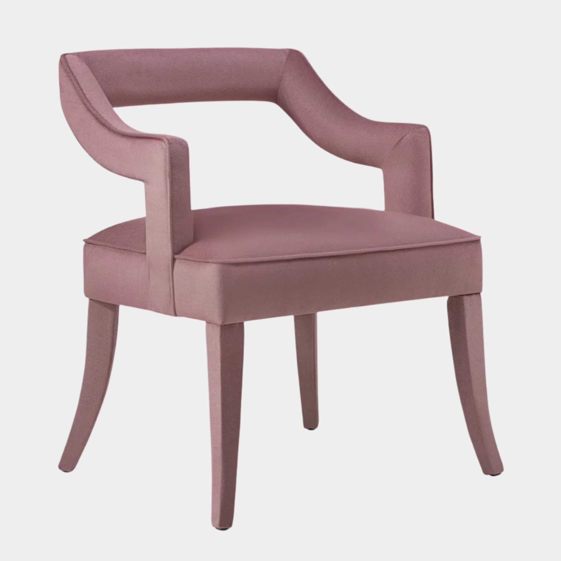 Chaise en velours flammé rose Tiffany