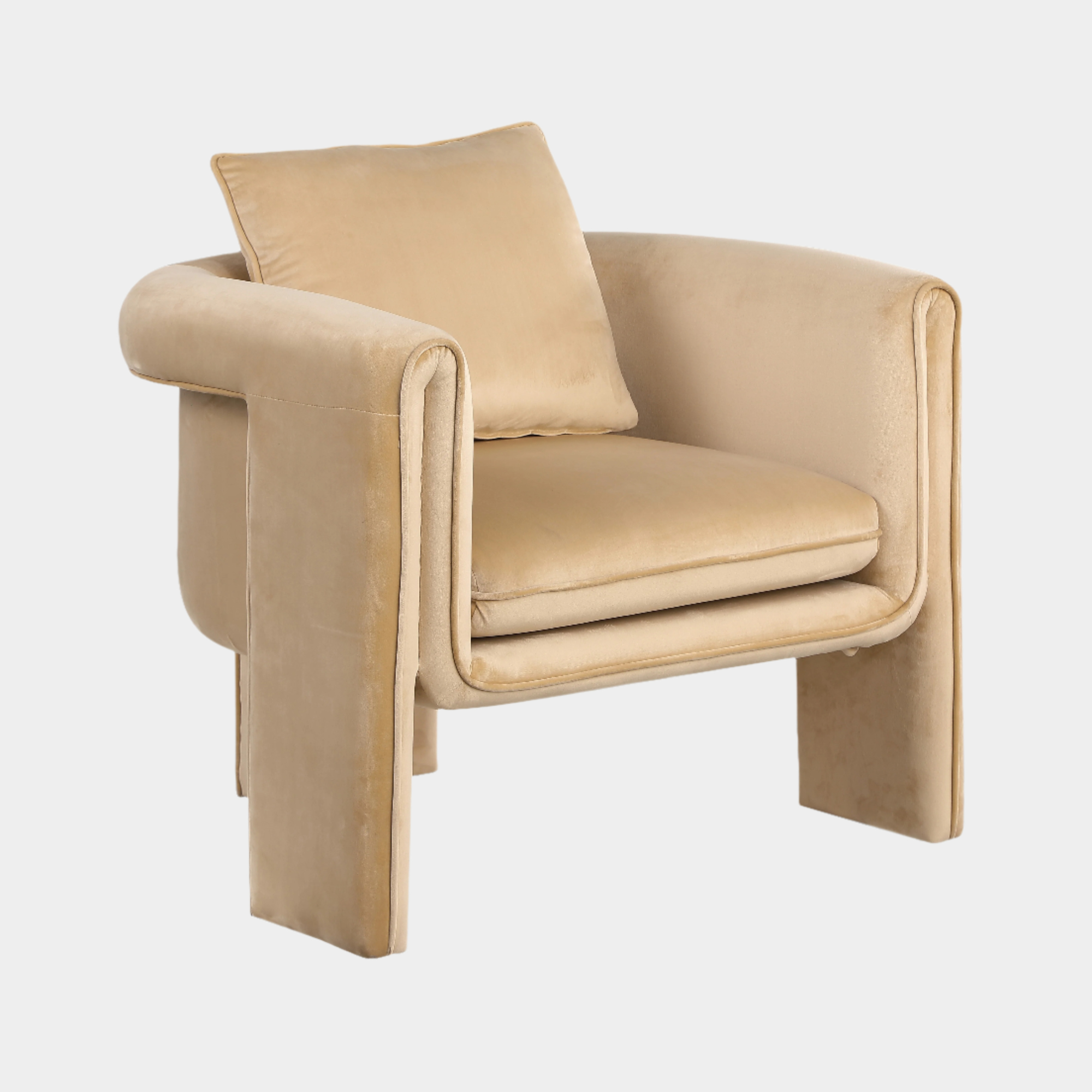 Fauteuil d'appoint rembourré en chenille Vivi