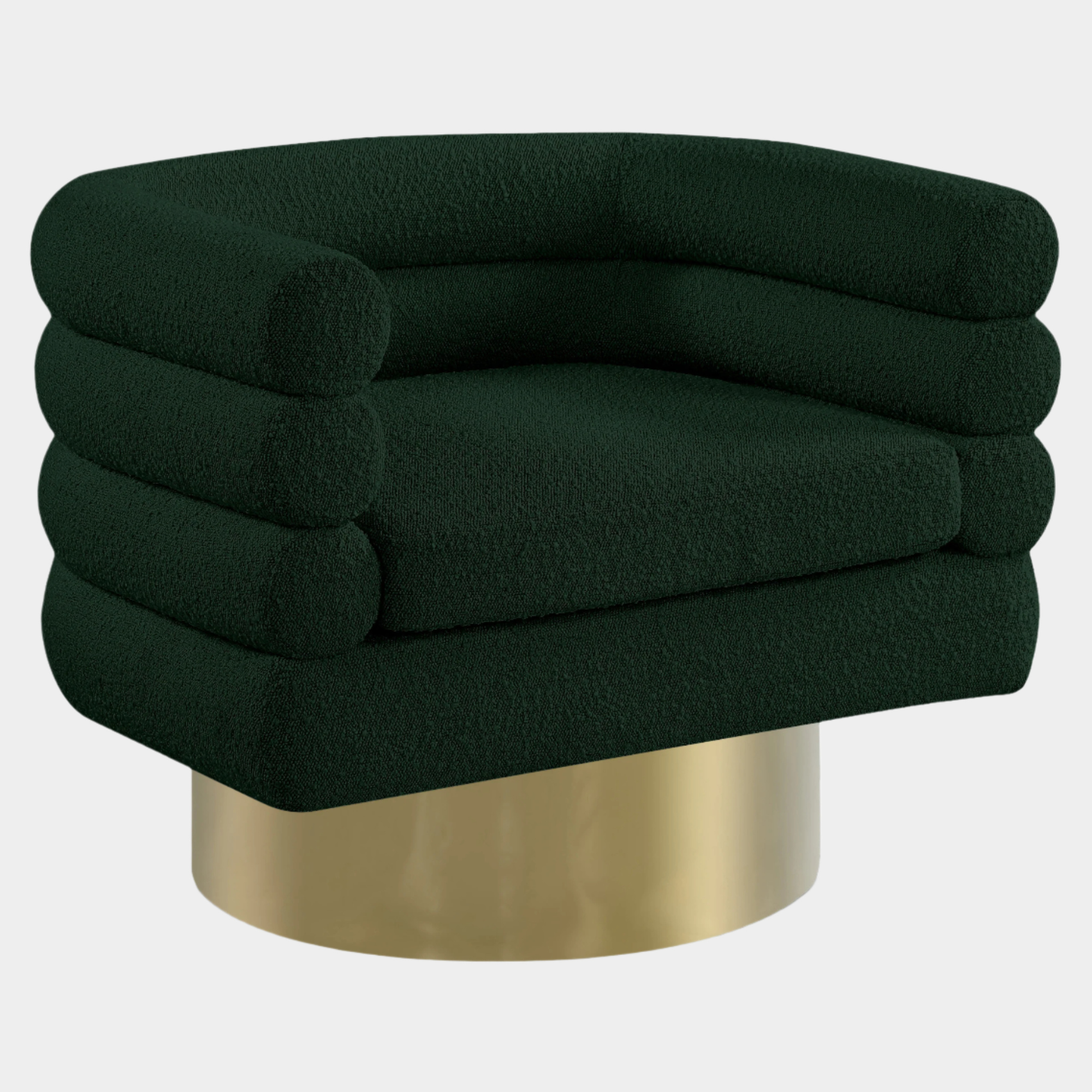 Tessa Boucle Fabric Upholstered Swivel Accent Chair