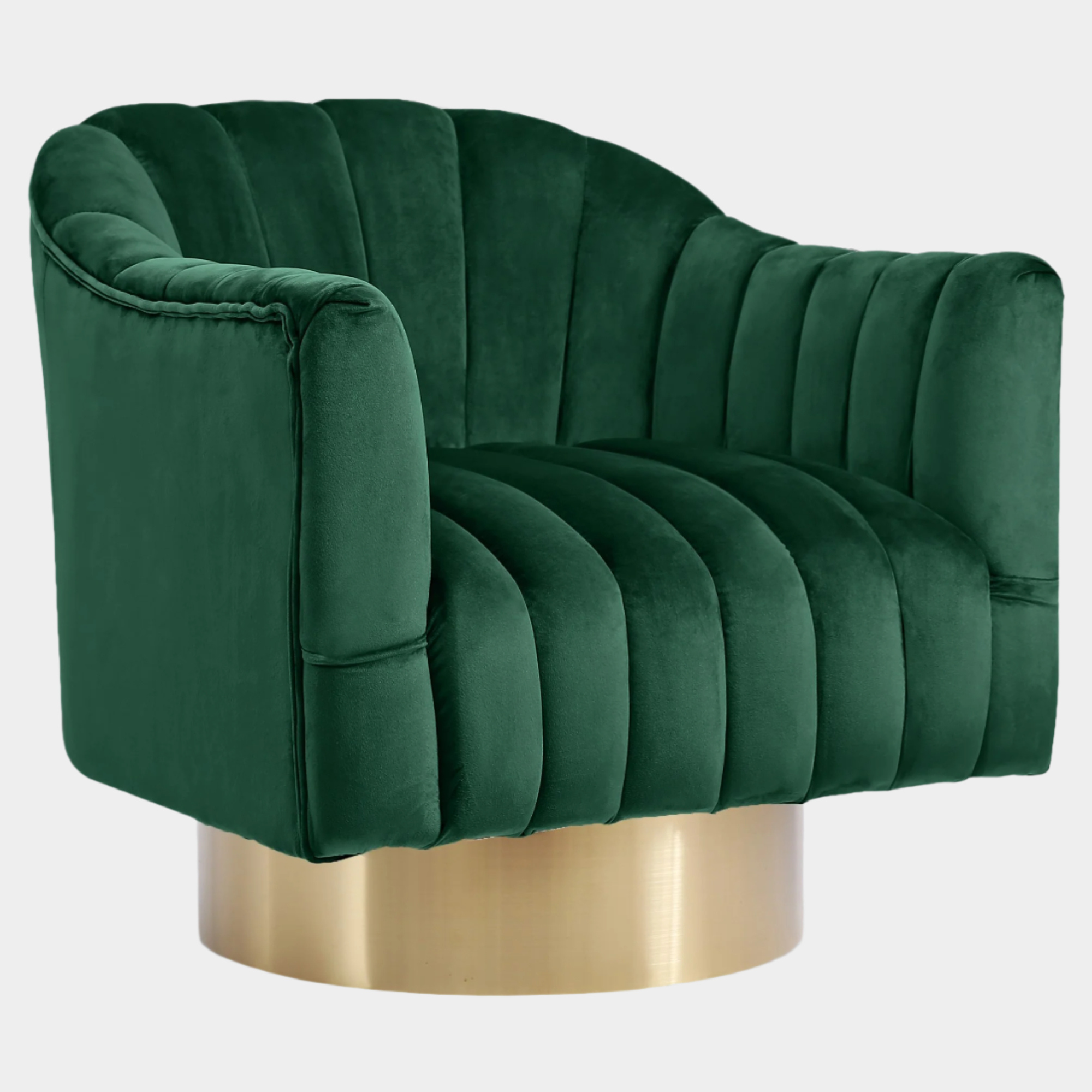 Farrah Velvet Upholstered Swivel Accent Chair