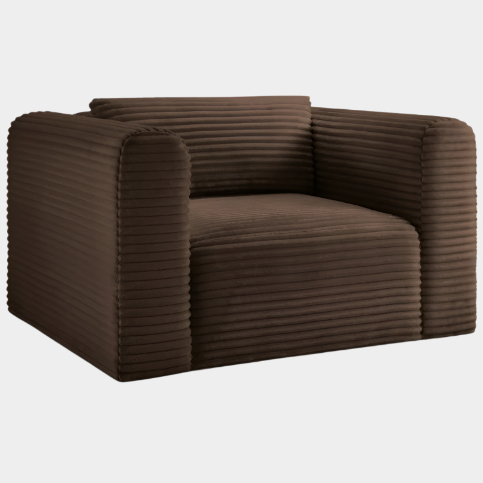 Shaggy Corduroy Performance Fabric Upholstered Accent Chair