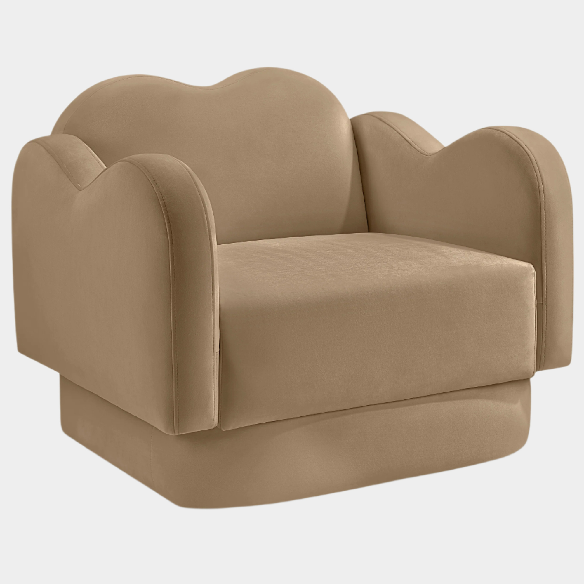 Fauteuil d'appoint rembourré en chenille Vivi
