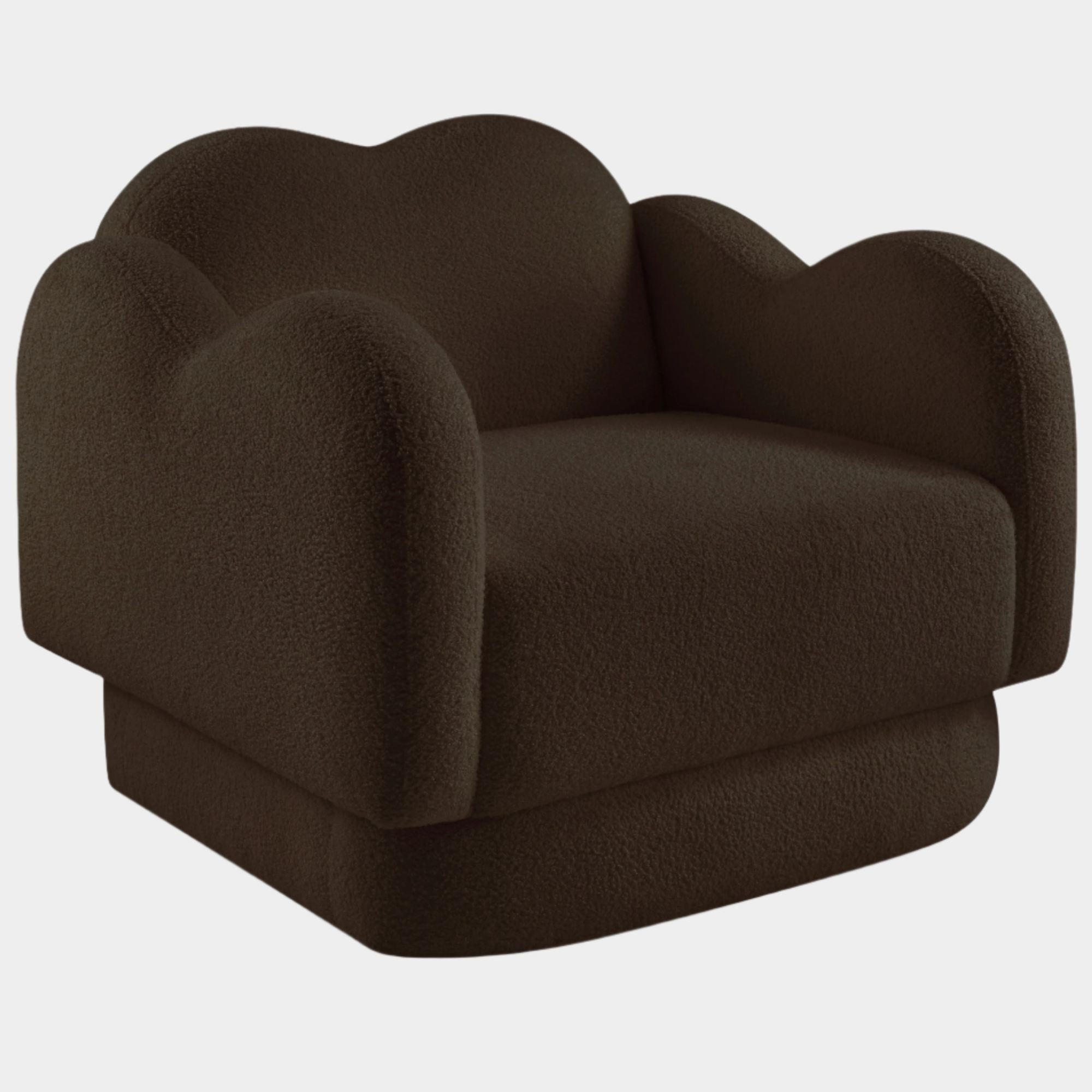 Fauteuil d'appoint rembourré en chenille Vivi