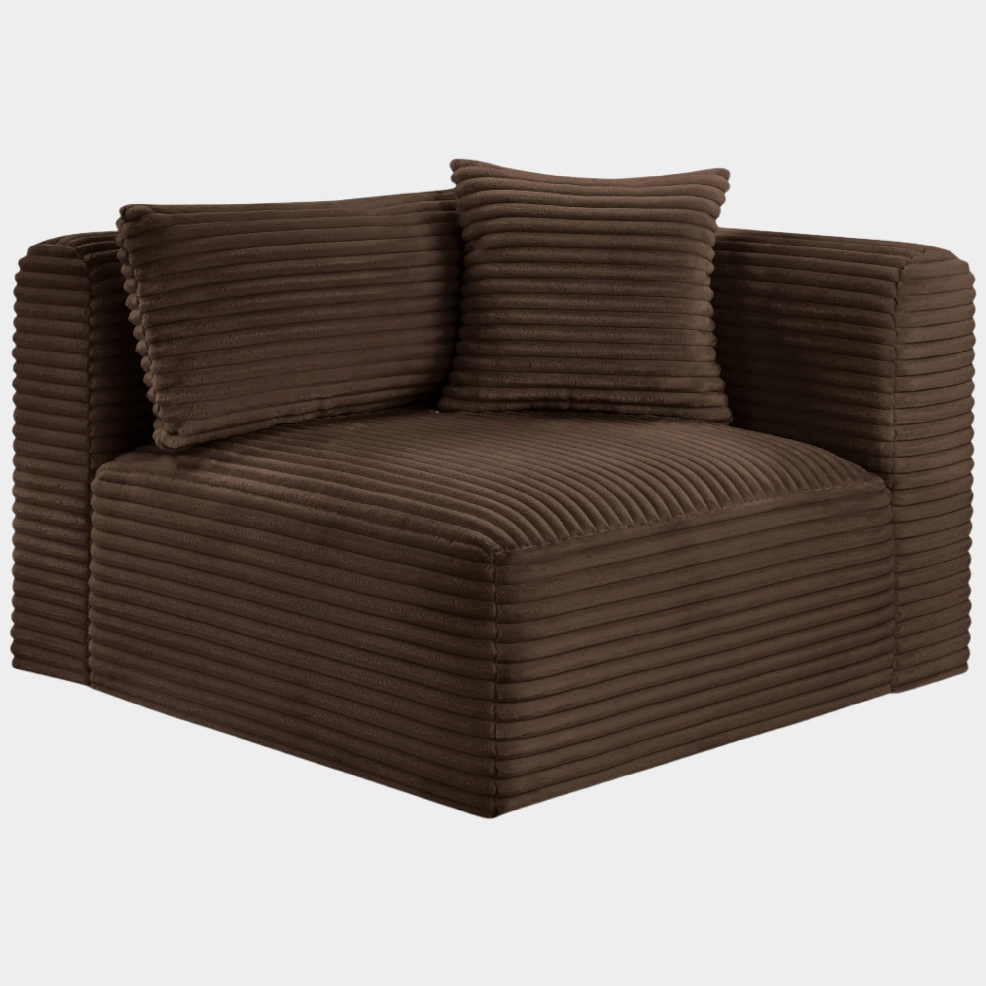 Shaggy Corduroy Performance Fabric Upholstered Accent Chair