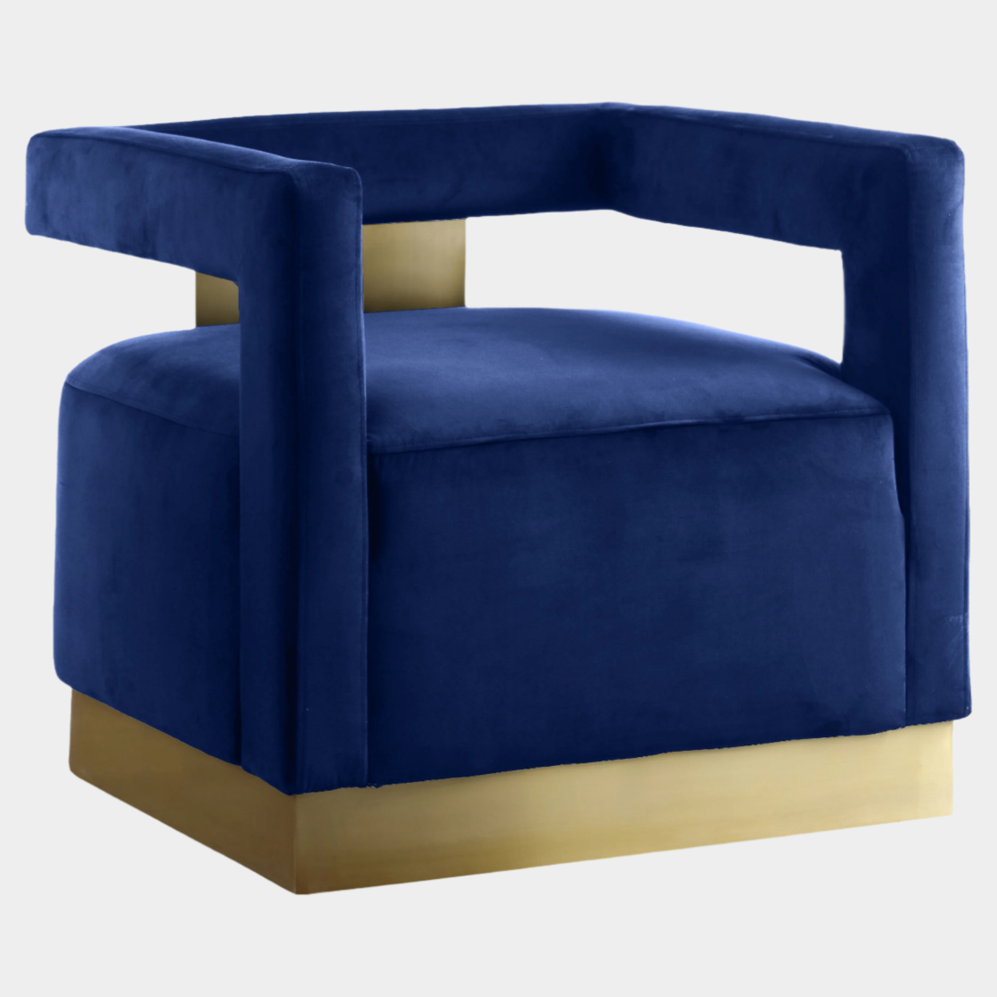 Armani Velvet Upholstered Accent Chair