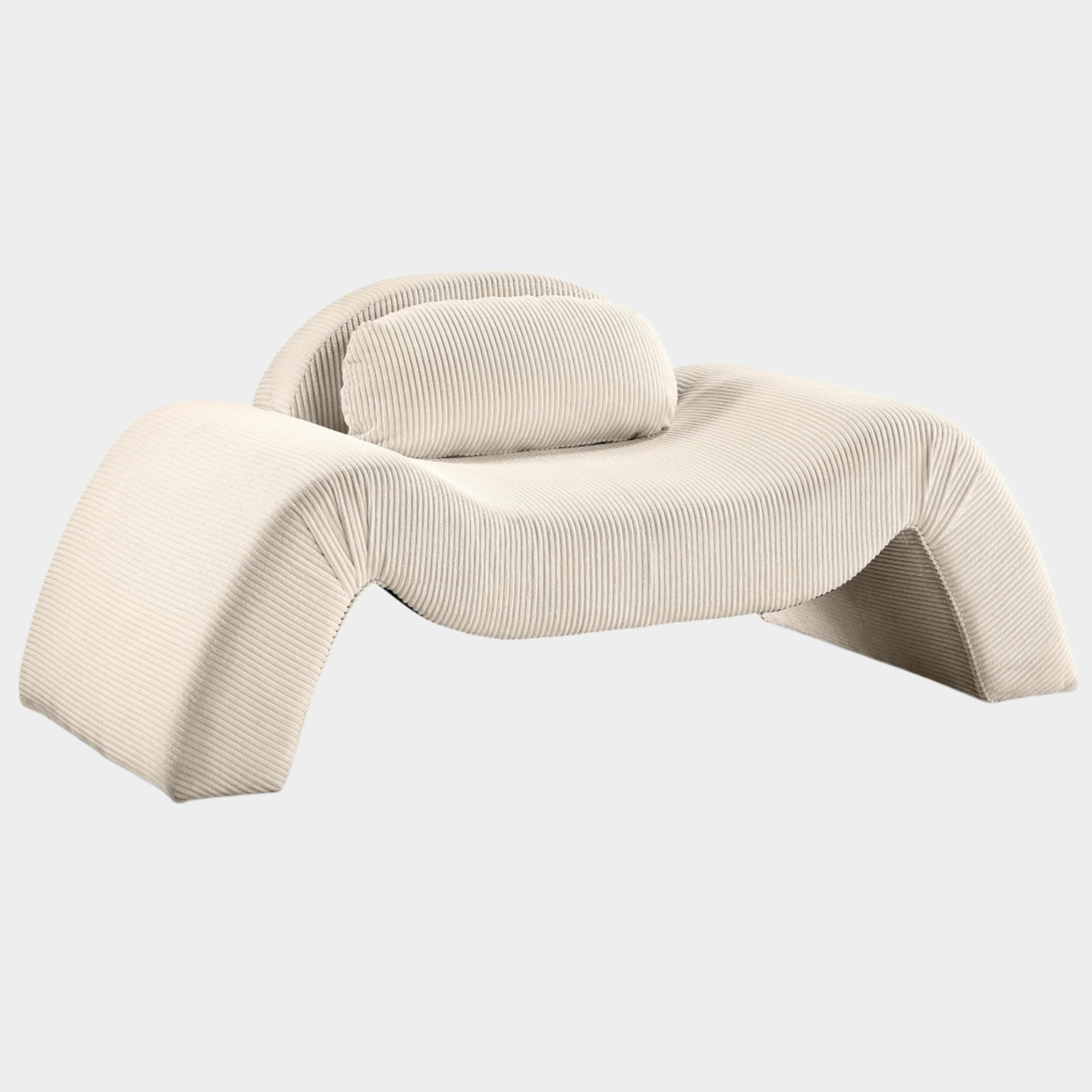 Fauteuil d'appoint rembourré en chenille Vivi