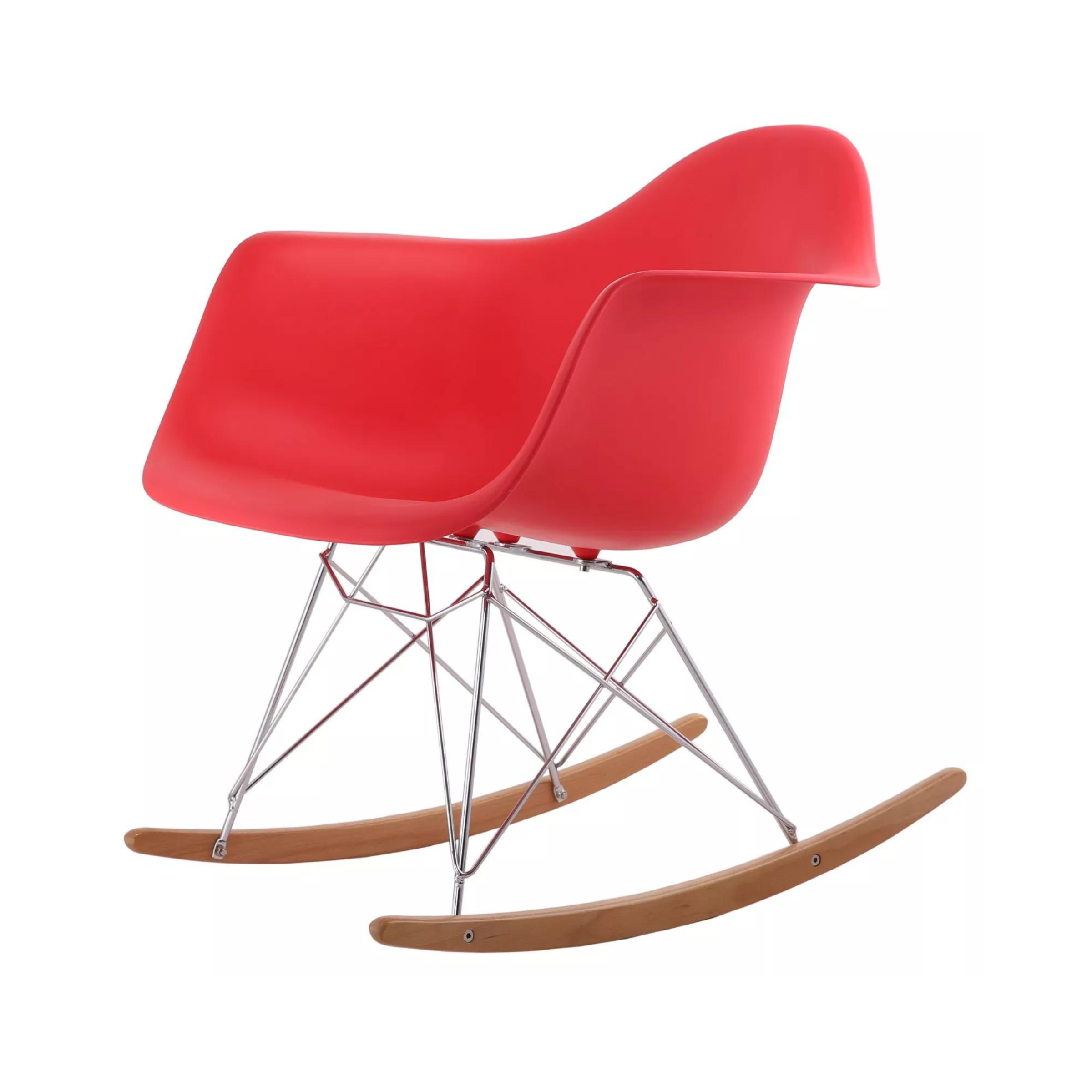 Fauteuil à bascule en plastique moulé Eames