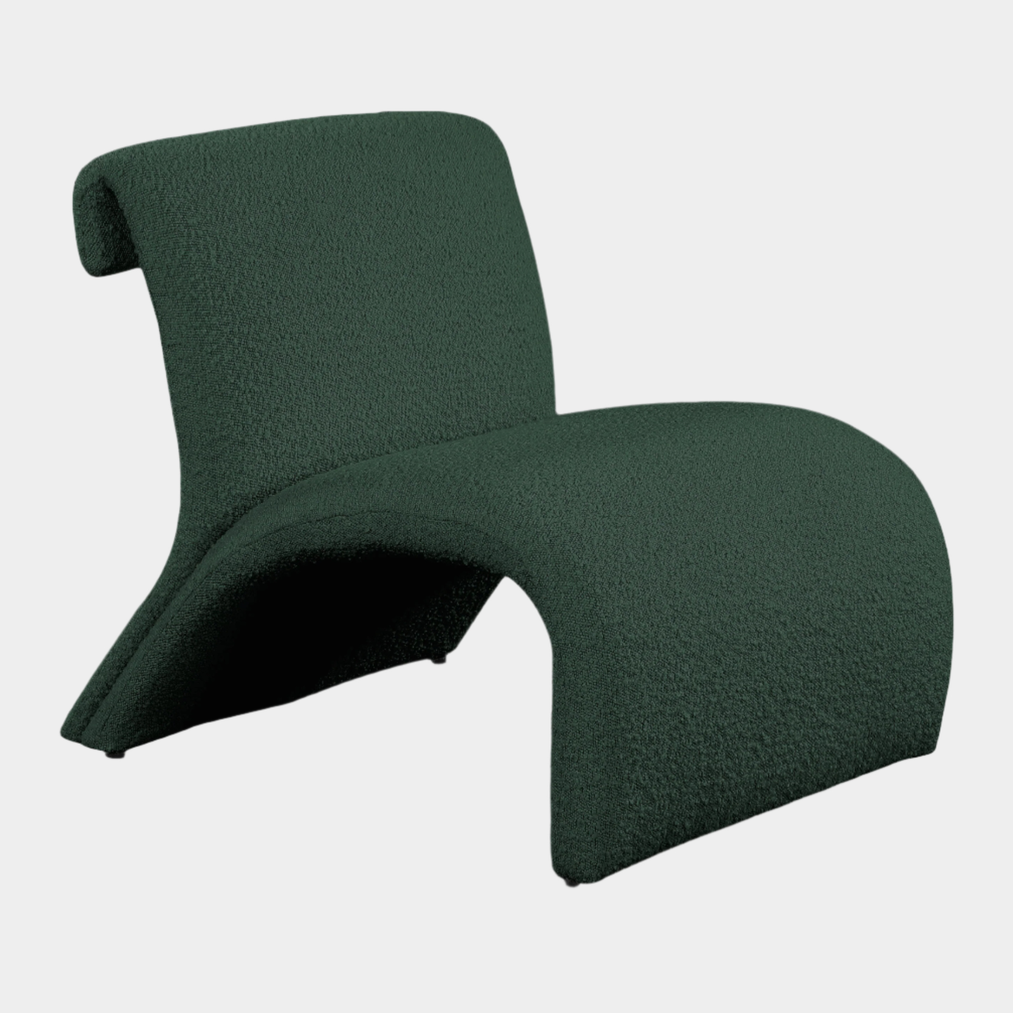 Mulberry Boucle Fabric Upholstered Accent Chair