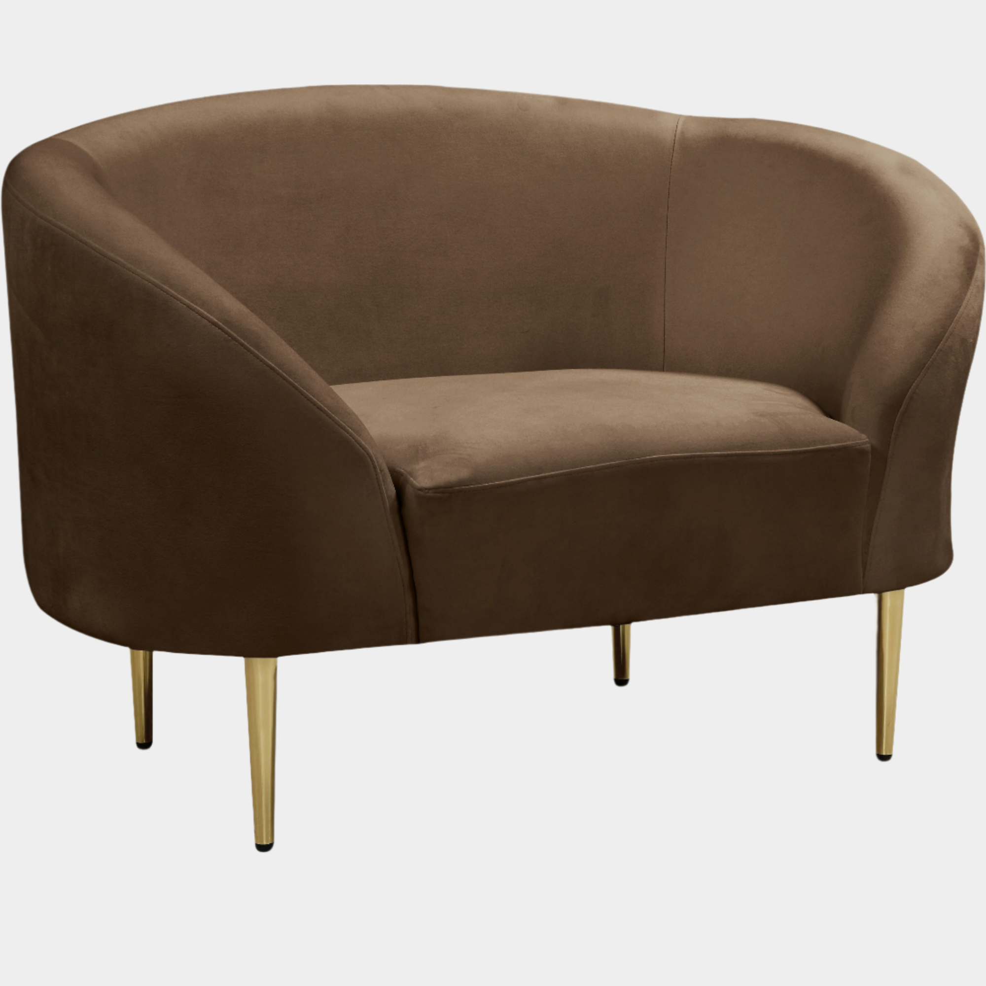 Fauteuil d'appoint rembourré en chenille Vivi