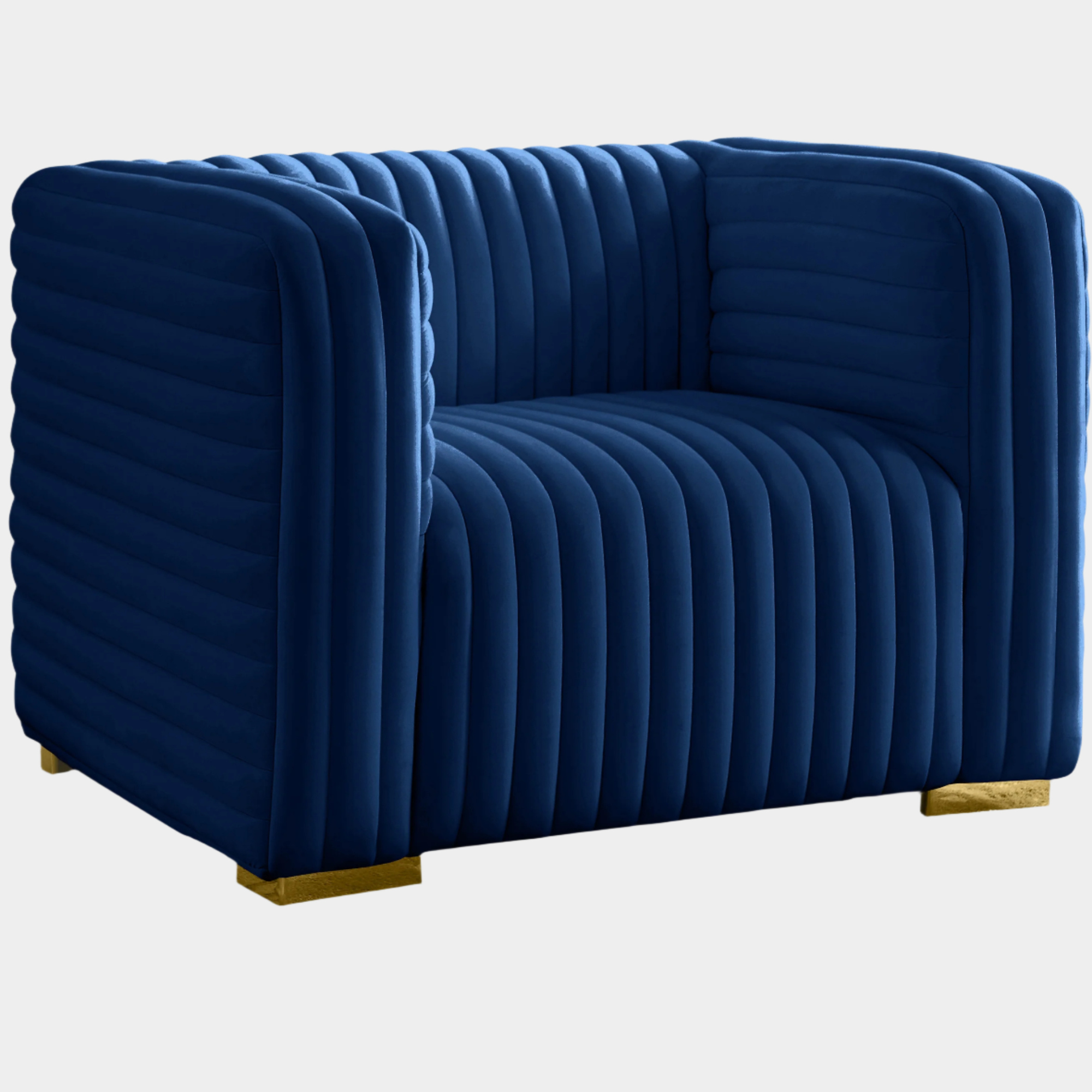 Fauteuil d'appoint rembourré en chenille Vivi
